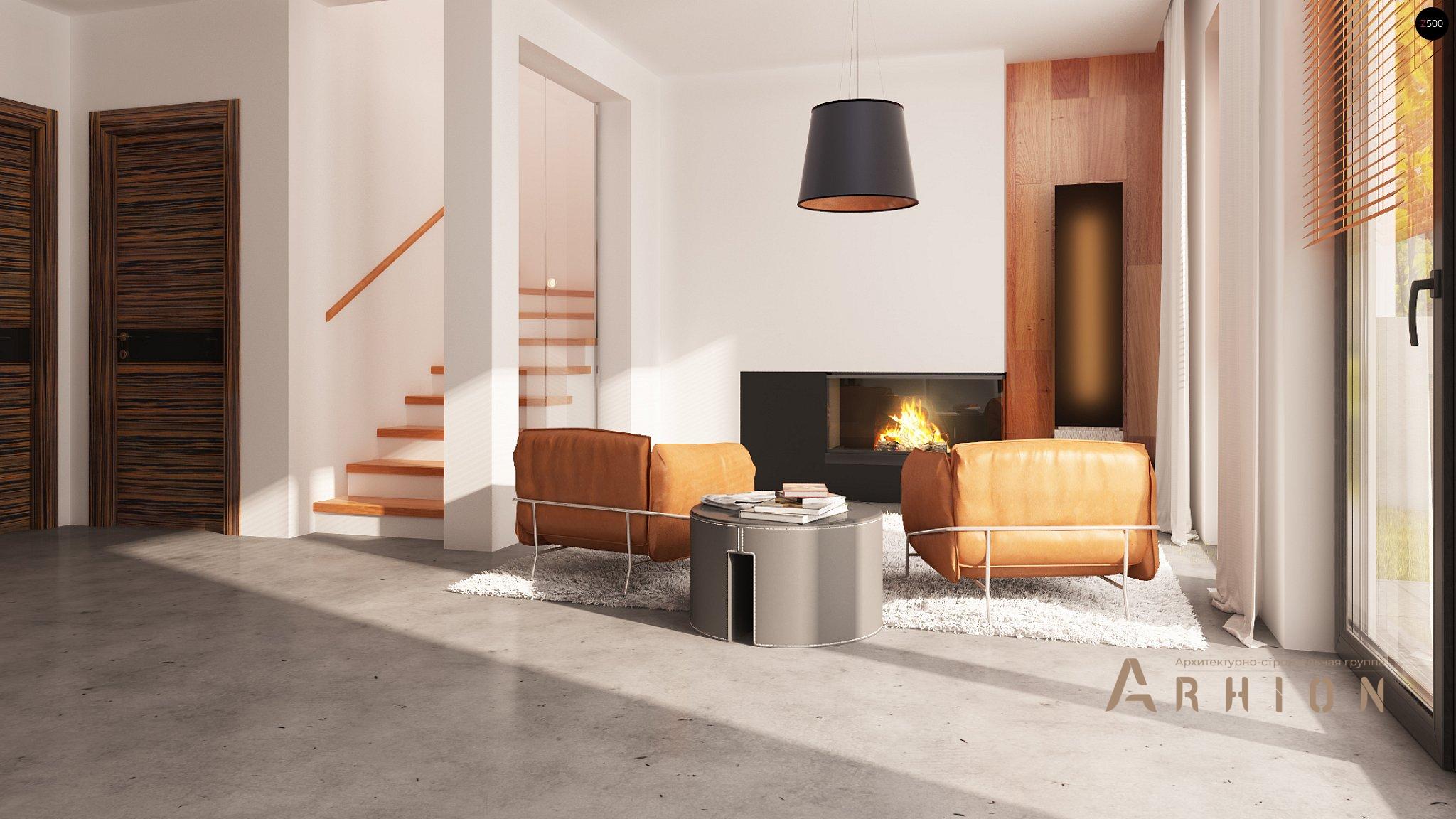 3. Проект одноэтажного дома в канадском стиле с двускатной кровлей, Z114, площадью - 150 кв c мансардой, терассой, балконом, гаражом, эркером