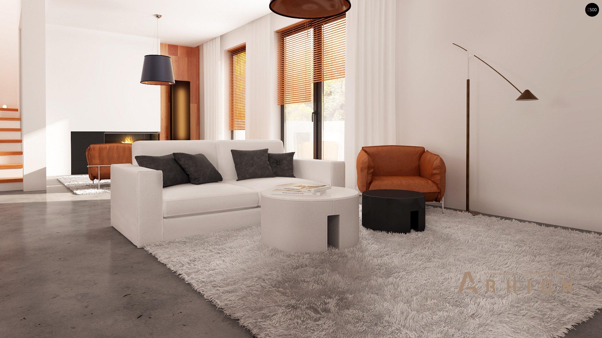 5. Проект одноэтажного дома в канадском стиле с двускатной кровлей, Z114, площадью - 150 кв c мансардой, терассой, балконом, гаражом, эркером