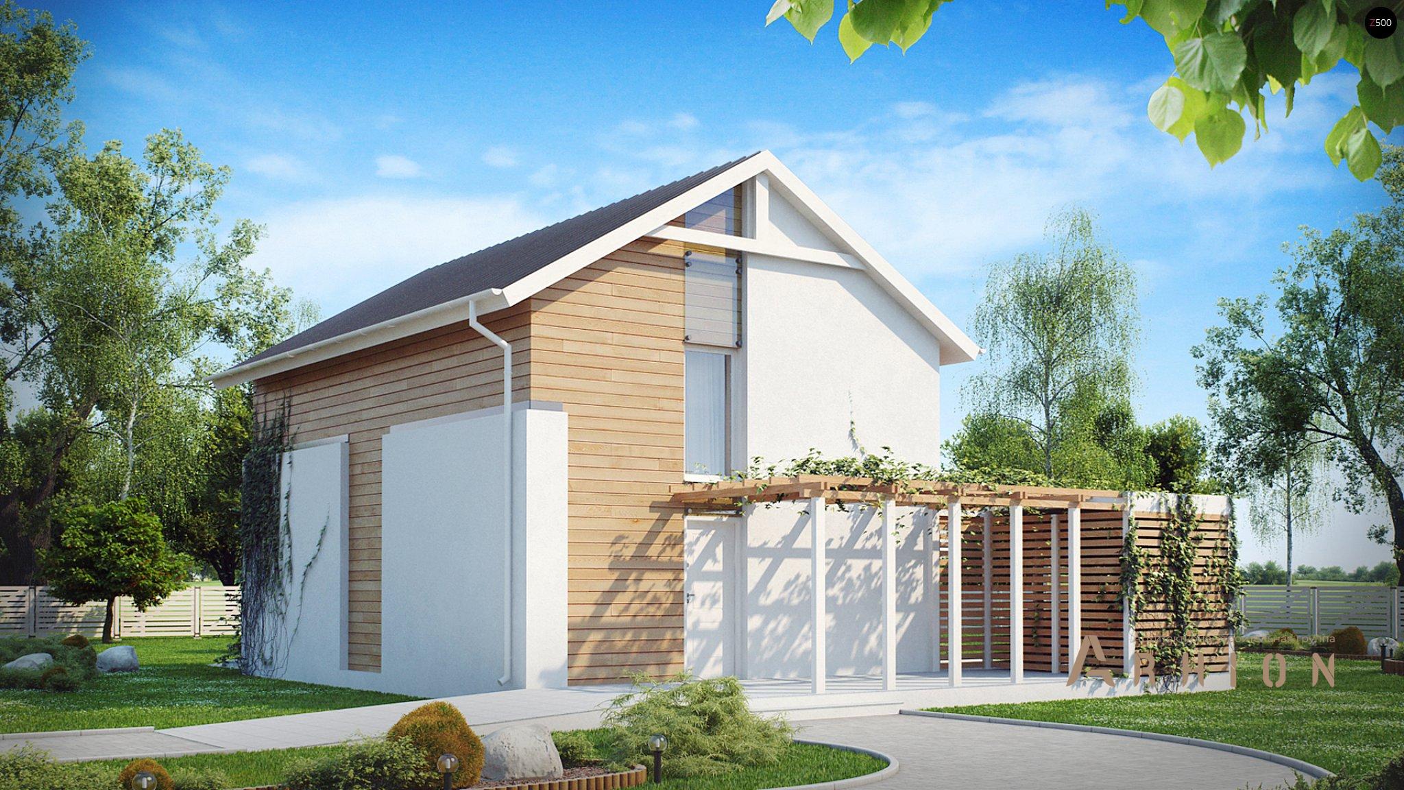 3. Проект двухэтажного дома в современном стиле с двускатной кровлей, Z115, площадью - 121 кв c терассой