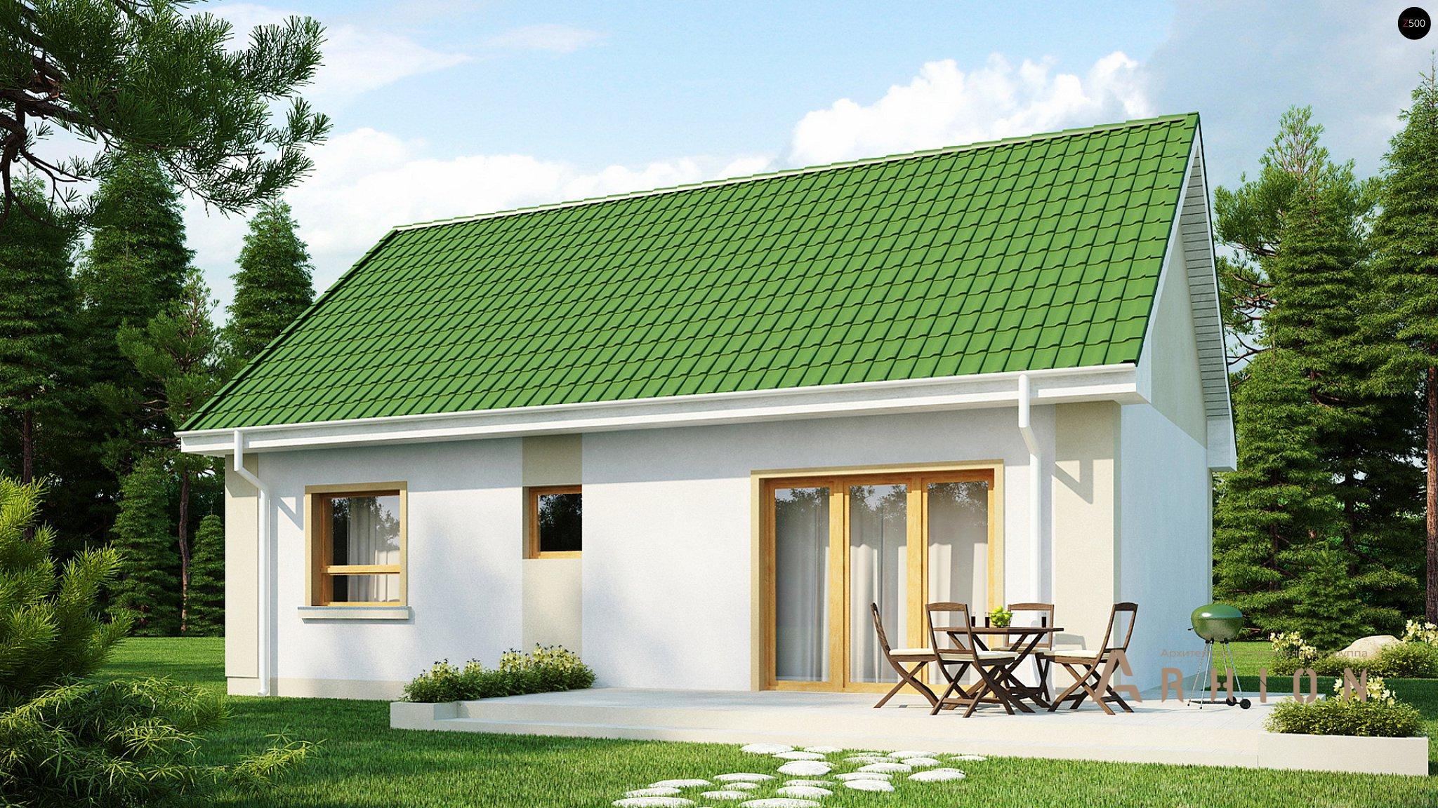 12. Проект одноэтажного дома в современном стиле с плоской кровлей , Z12, площадью - 70 кв