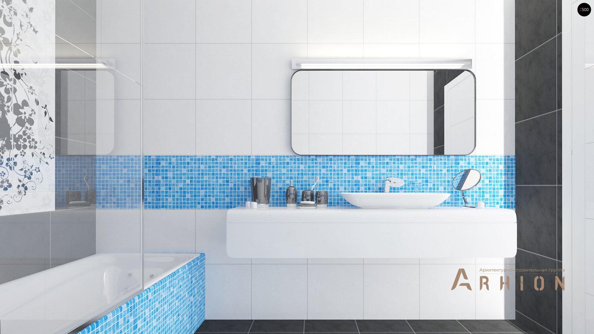 6. Проект одноэтажного дома в европейском стиле с двускатной кровлей, Z131, площадью - 138 кв c терассой, гаражом