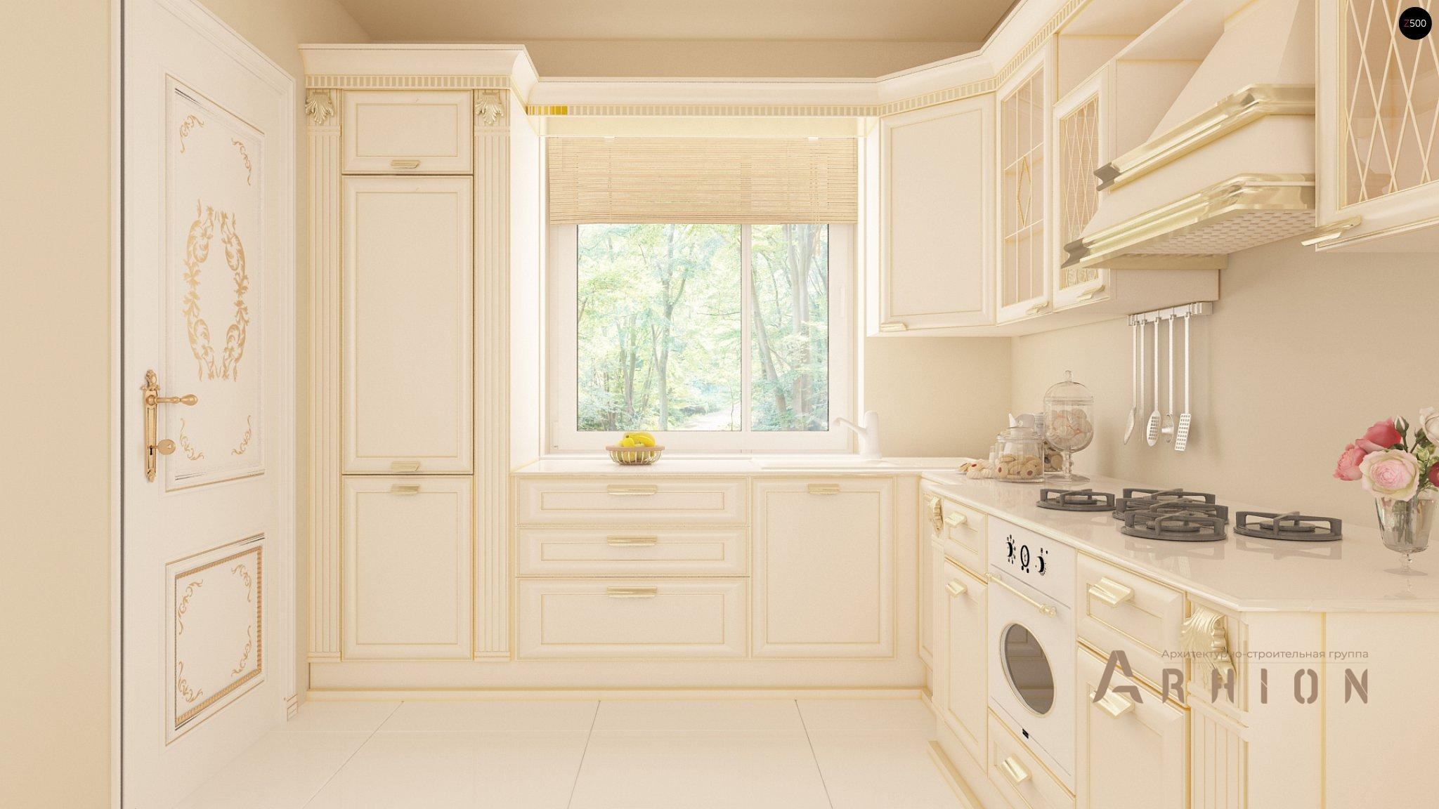 3. Проект одноэтажного дома в современном стиле с двускатной кровлей, Z136, площадью - 103 кв c терассой, эркером