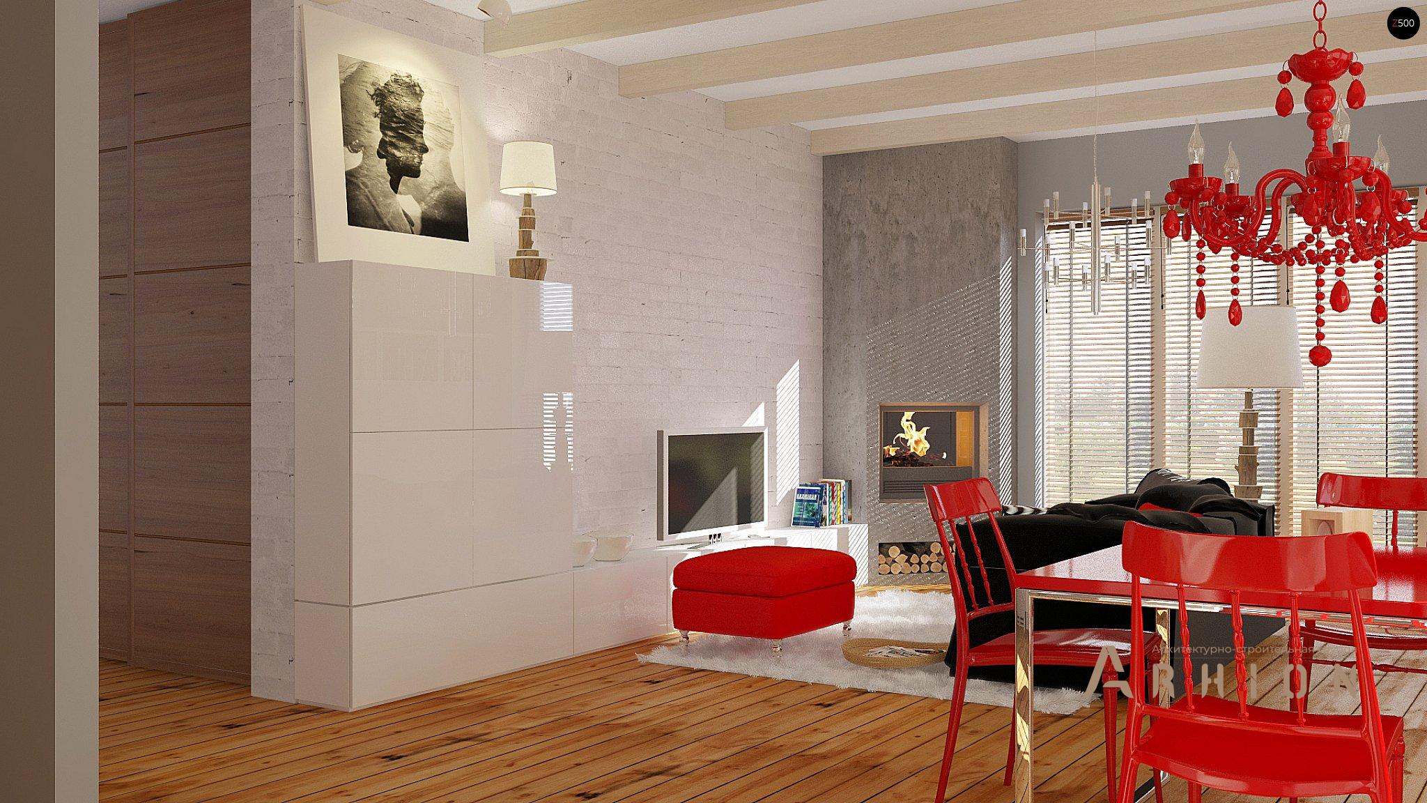 2. Проект одноэтажного дома в европейском стиле с четырехскатной, Z19, площадью - 157 кв c гаражом, эркером