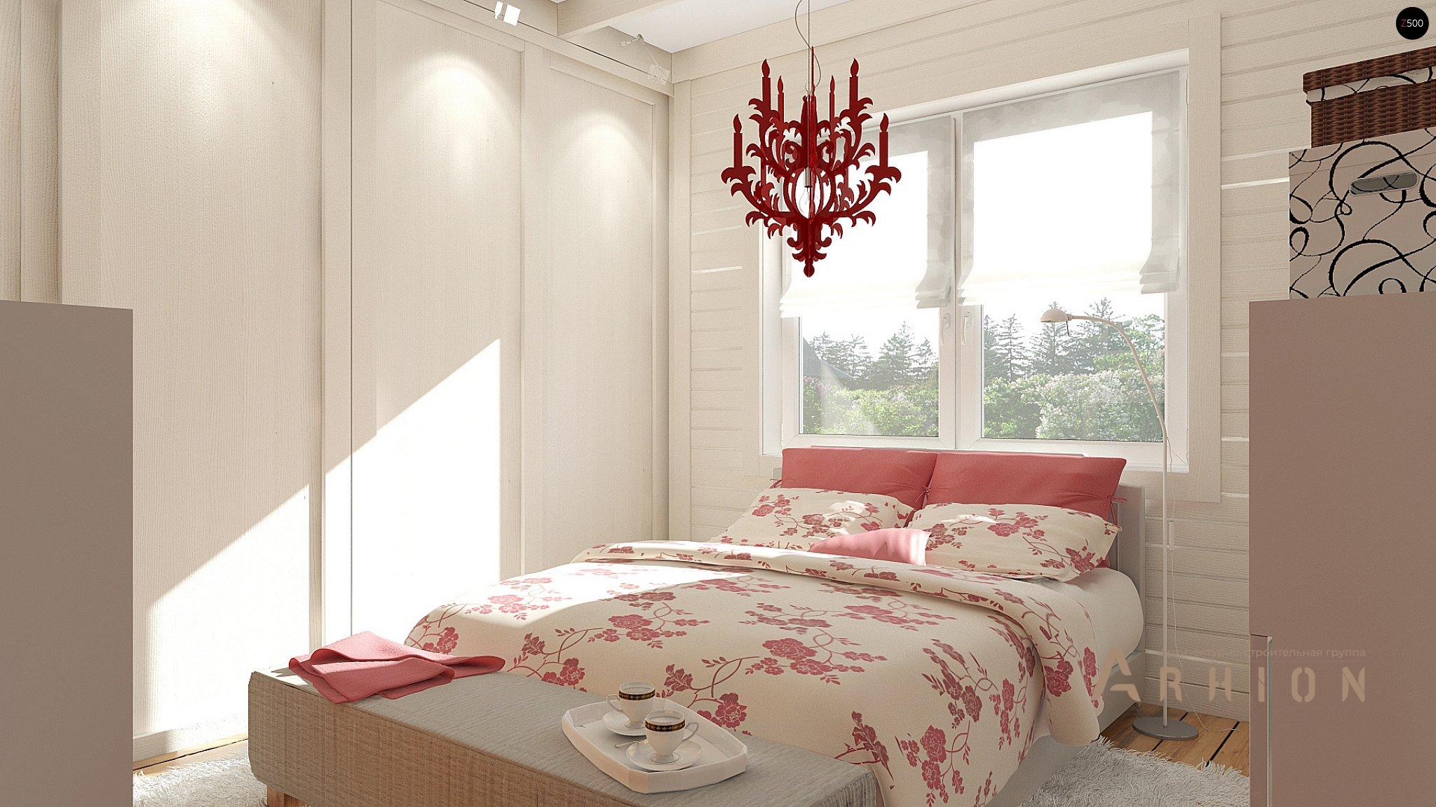 8. Проект одноэтажного дома в европейском стиле с четырехскатной, Z19, площадью - 157 кв c гаражом, эркером