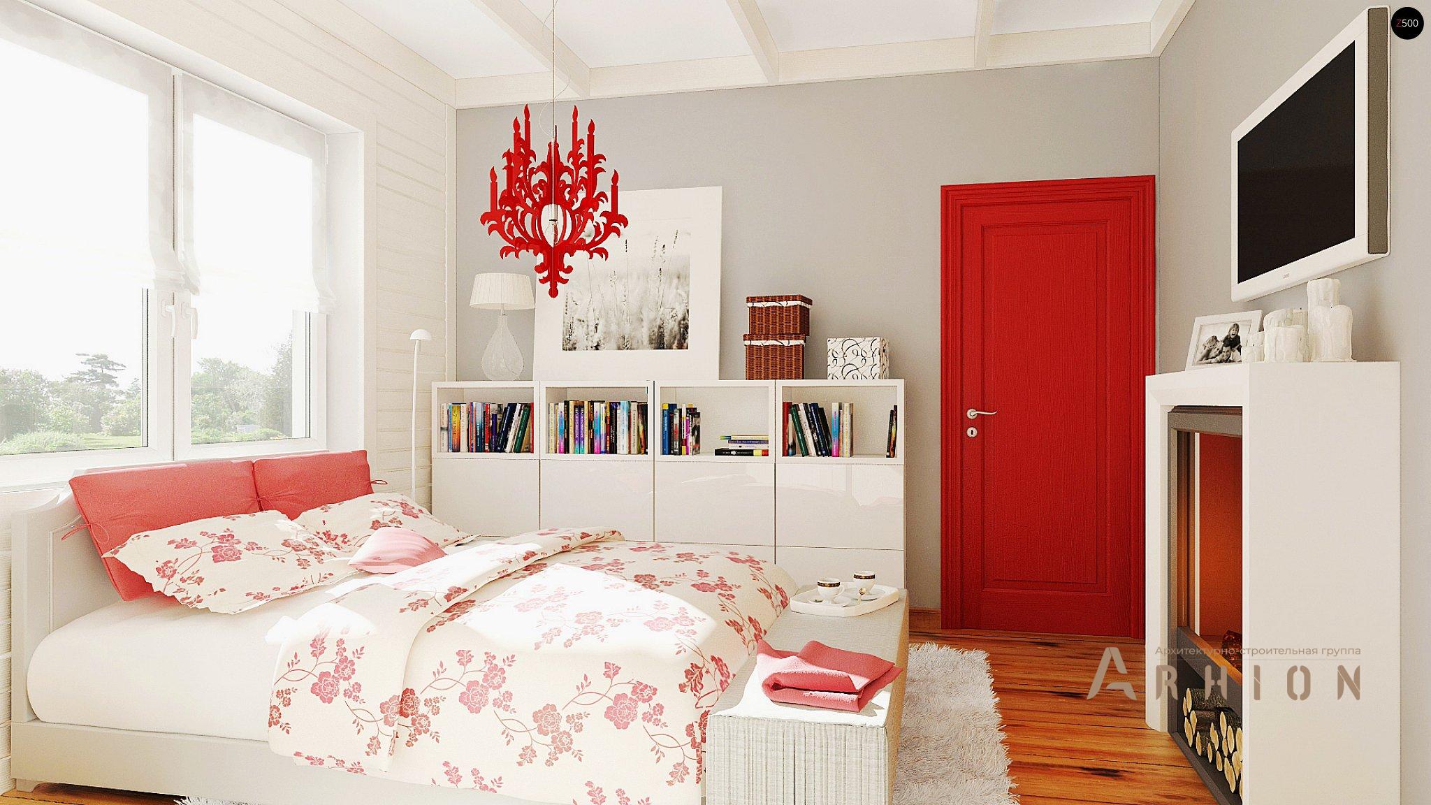 9. Проект одноэтажного дома в европейском стиле с четырехскатной, Z19, площадью - 157 кв c гаражом, эркером