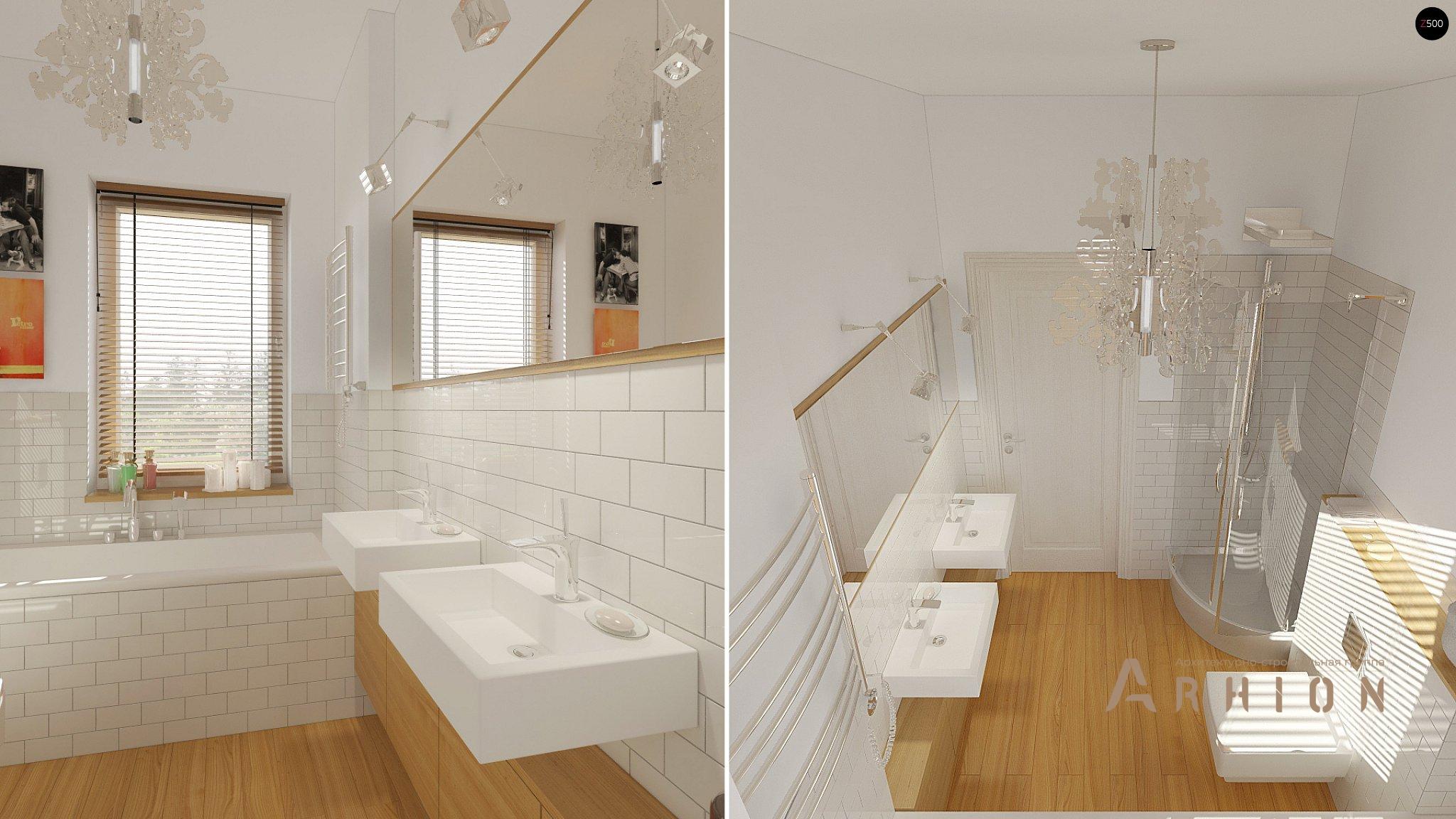 10. Проект одноэтажного дома в европейском стиле с четырехскатной, Z19, площадью - 157 кв c гаражом, эркером