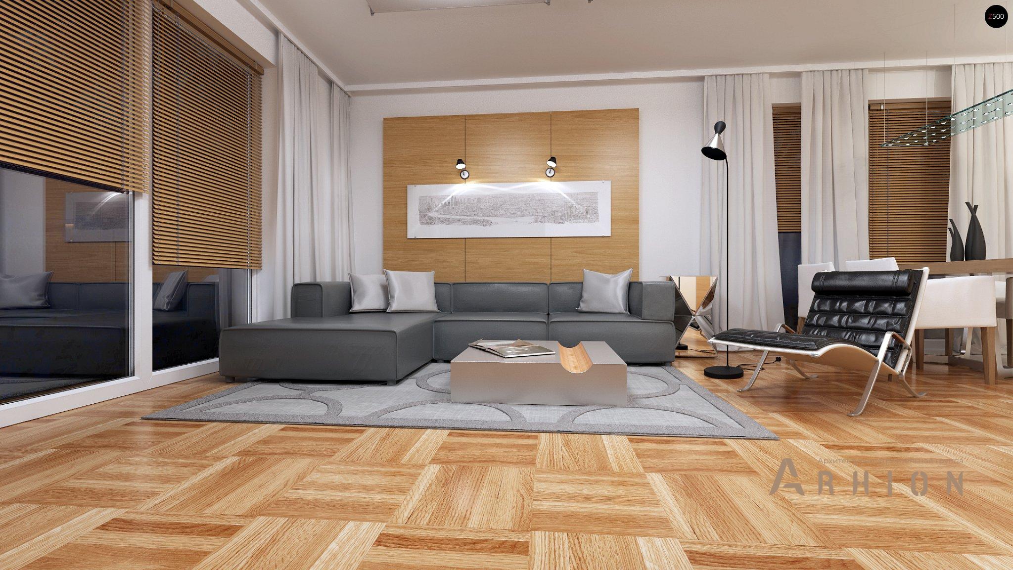 3. Проект одноэтажного дома в современном стиле с двускатной кровлей, Z191, площадью - 100 кв