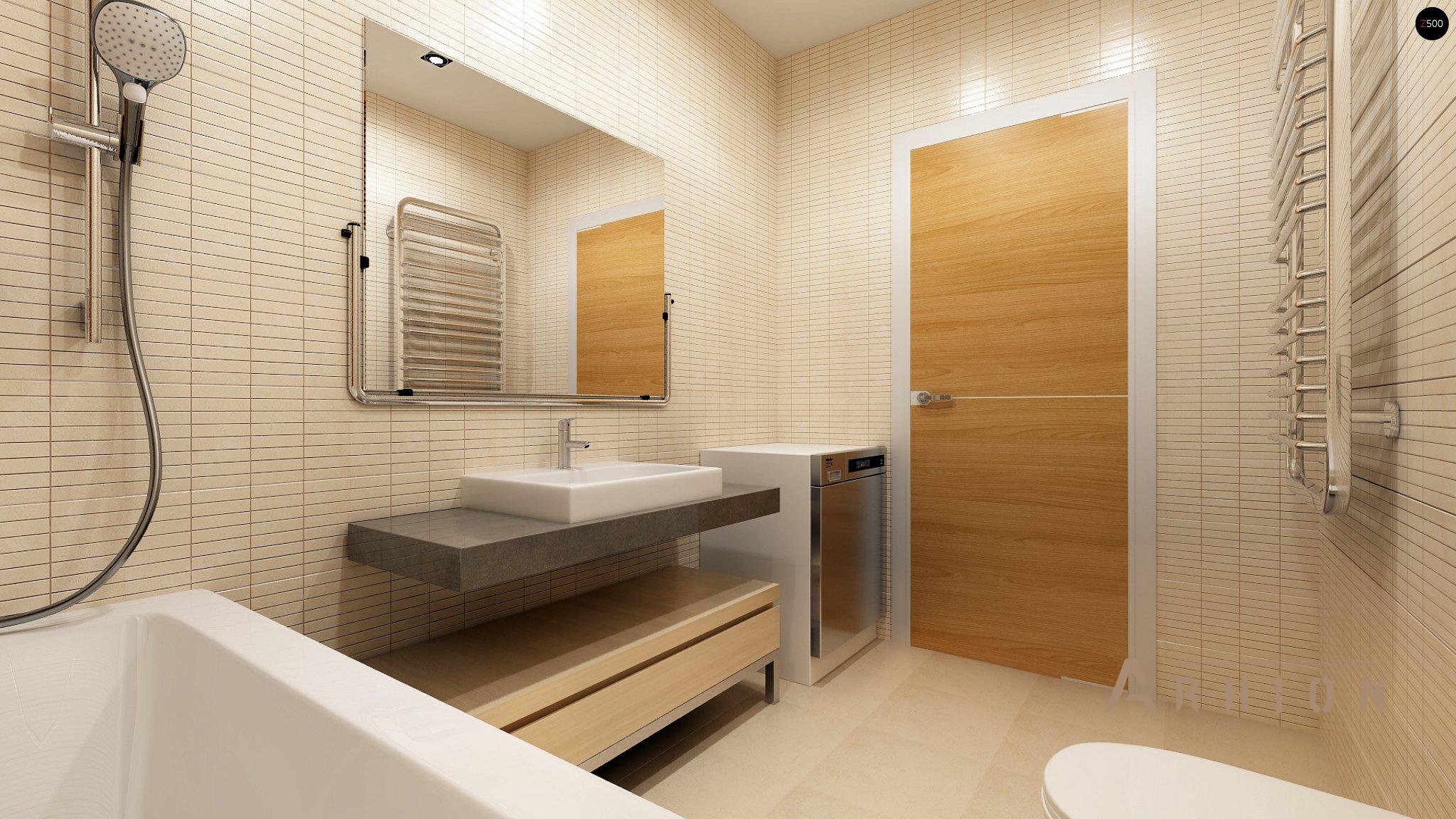 10. Проект одноэтажного дома в современном стиле с двускатной кровлей, Z191, площадью - 100 кв