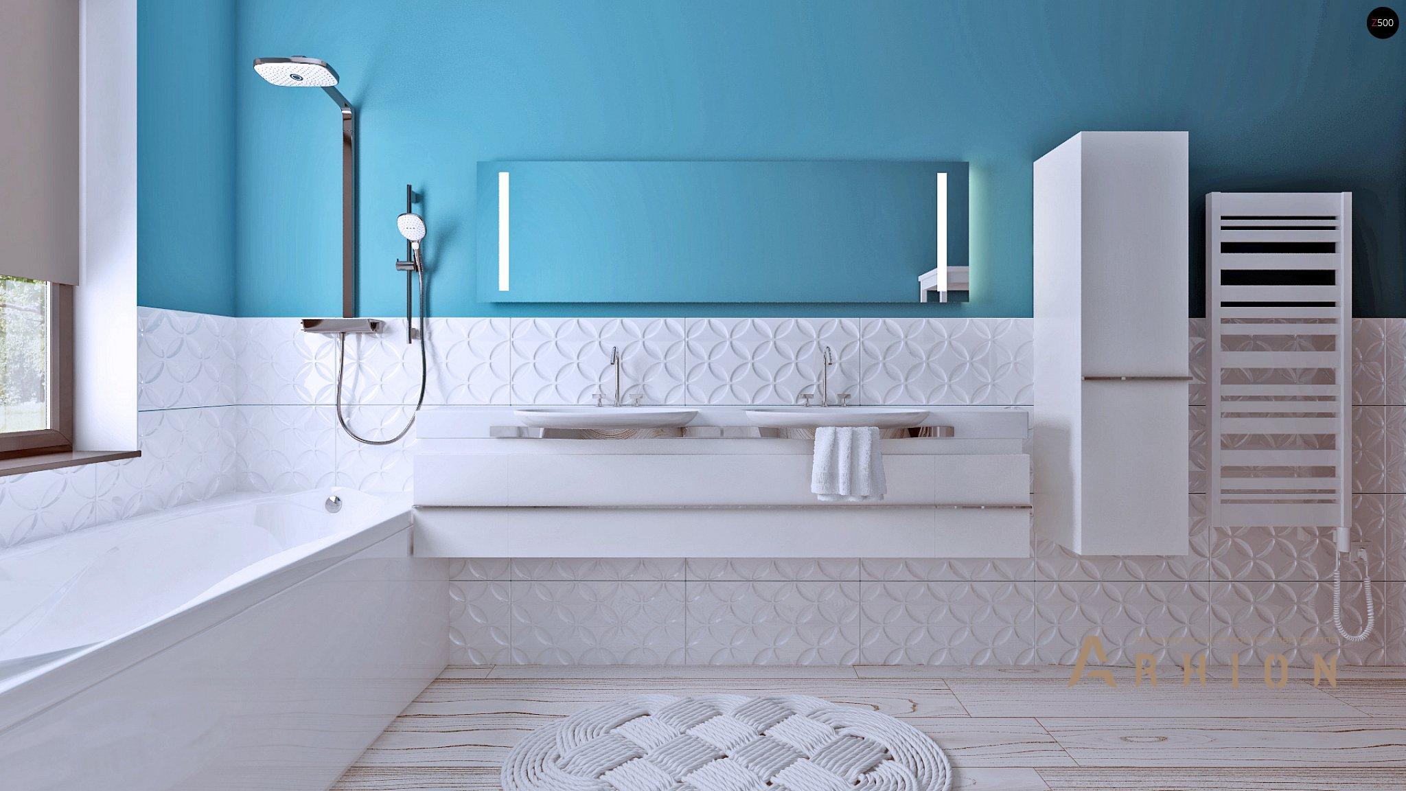 8. Проект одноэтажного дома в современном стиле с четырехскатной, Z195, площадью - 156 кв c терассой