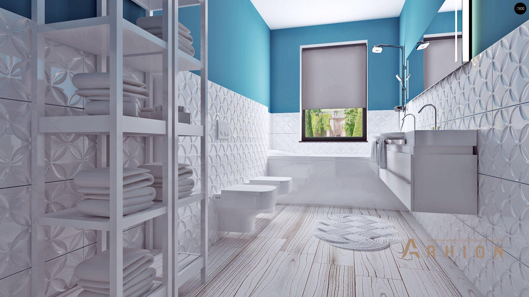 9. Проект одноэтажного дома в современном стиле с четырехскатной, Z195, площадью - 156 кв c терассой