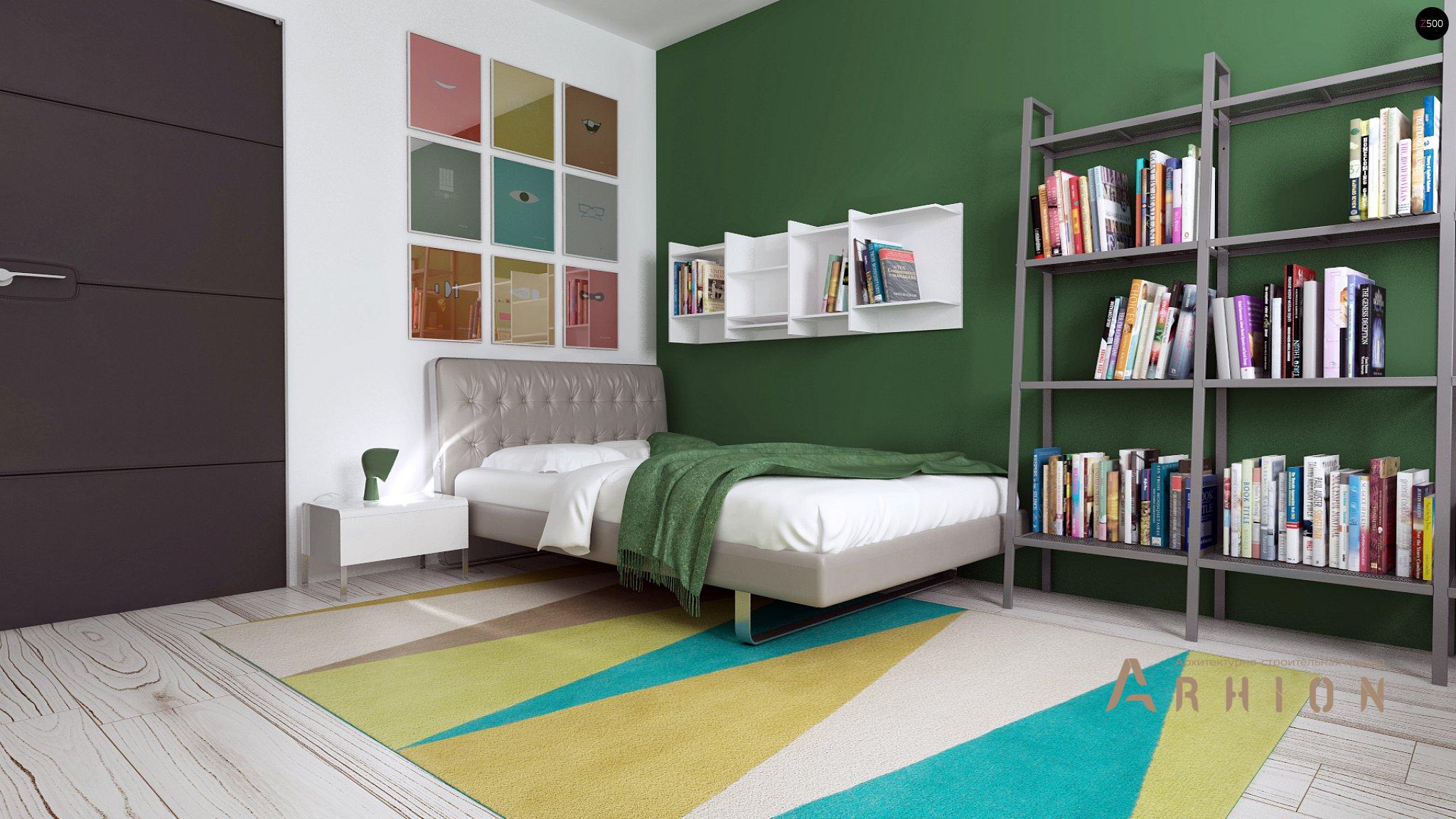 10. Проект одноэтажного дома в современном стиле с четырехскатной, Z195, площадью - 156 кв c терассой