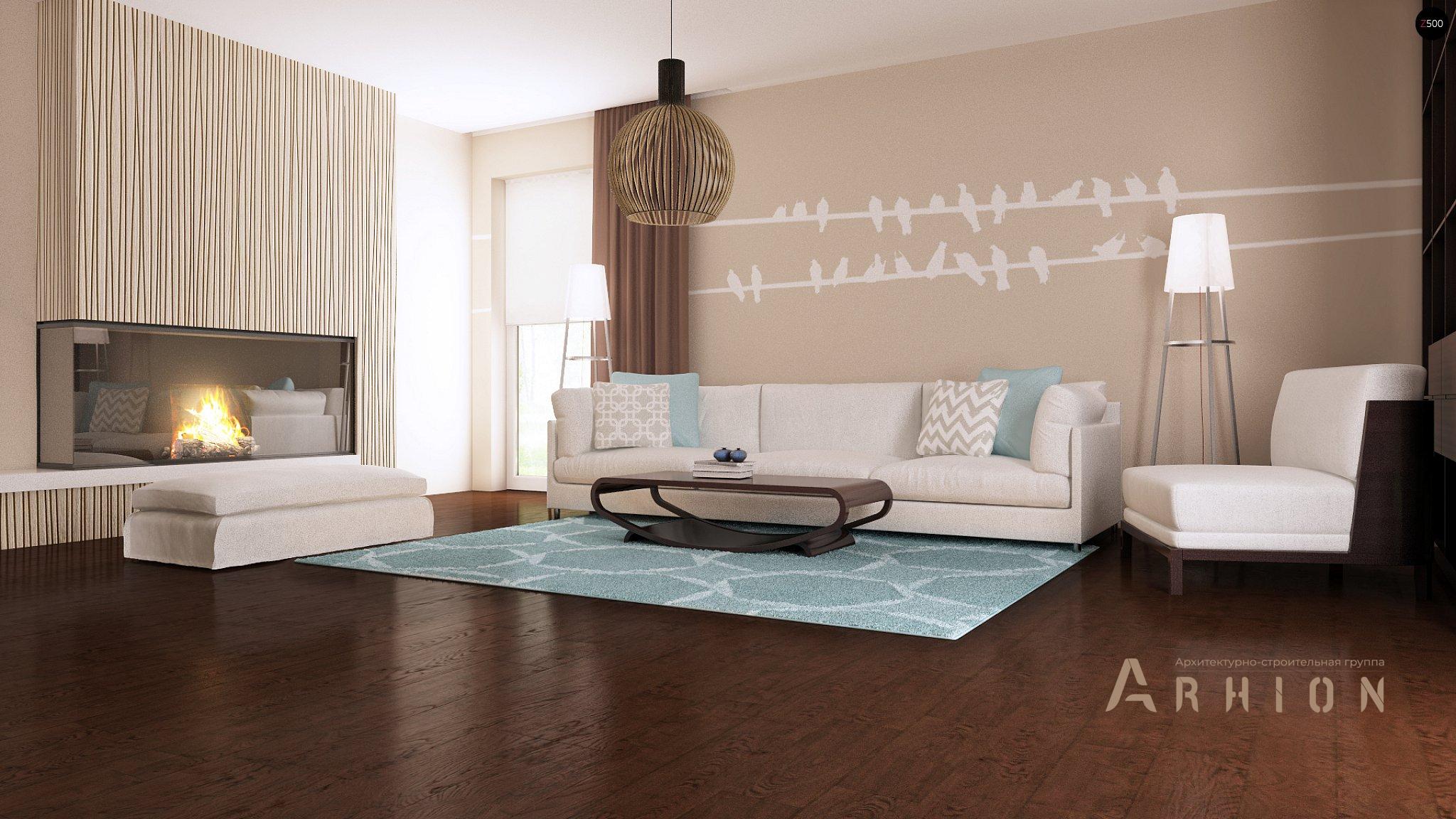 2. Проект одноэтажного дома в современном стиле с четырехскатной, Z196, площадью - 181 кв c терассой, гаражом