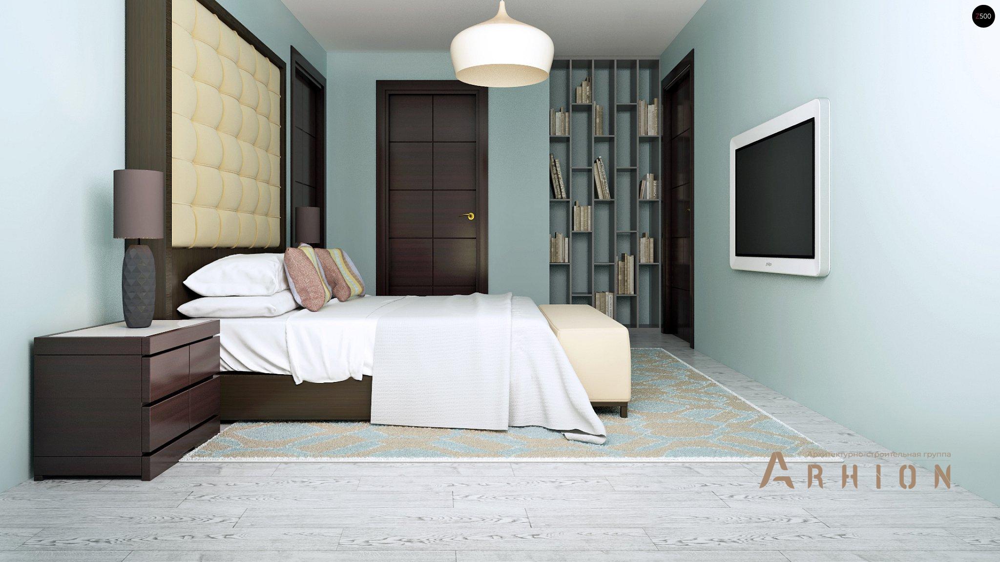 7. Проект одноэтажного дома в современном стиле с четырехскатной, Z196, площадью - 181 кв c терассой, гаражом