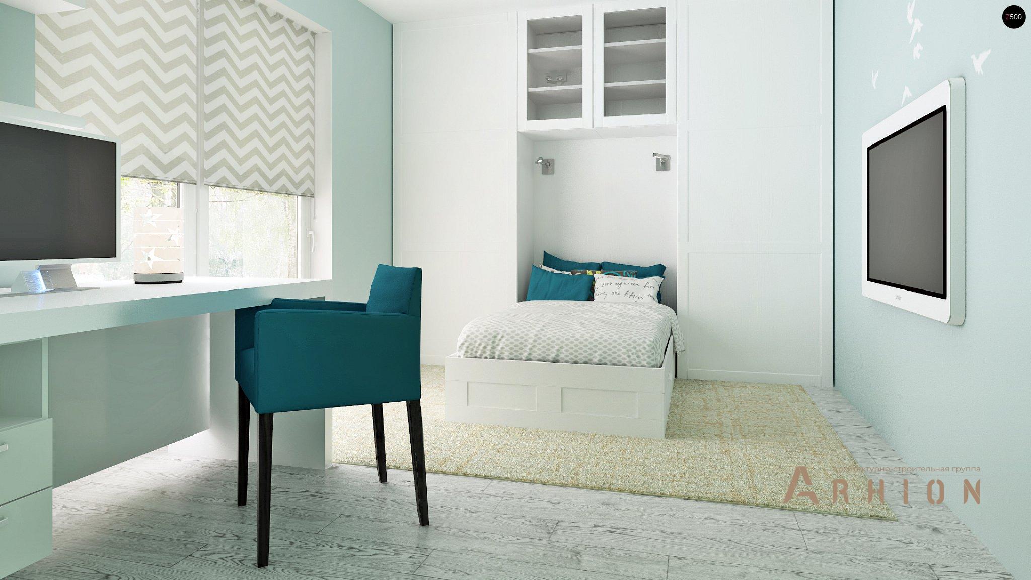 11. Проект одноэтажного дома в современном стиле с четырехскатной, Z196, площадью - 181 кв c терассой, гаражом