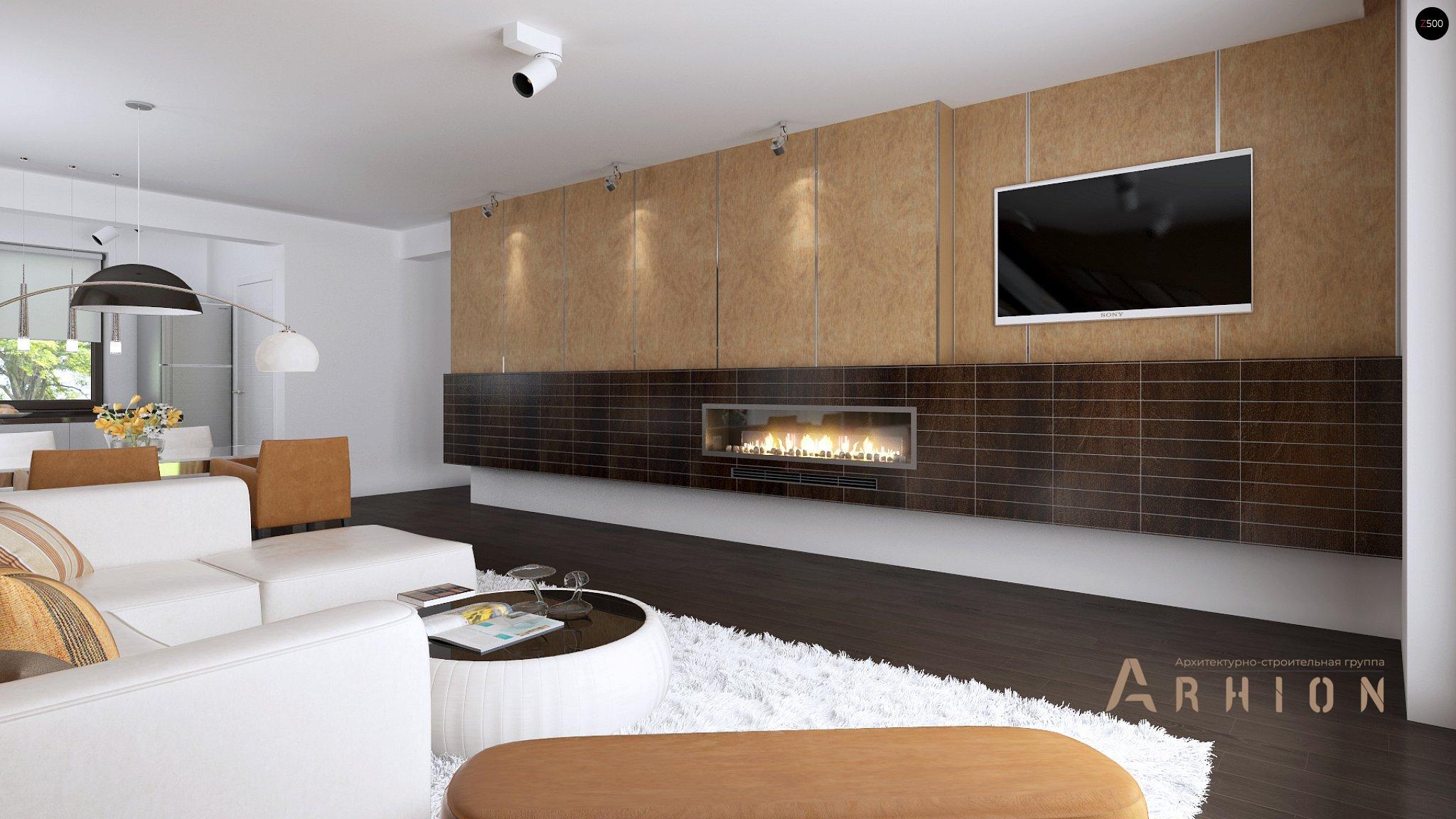 4. Проект одноэтажного дома в современном стиле с четырехскатной, Z203, площадью - 168 кв c терассой, гаражом