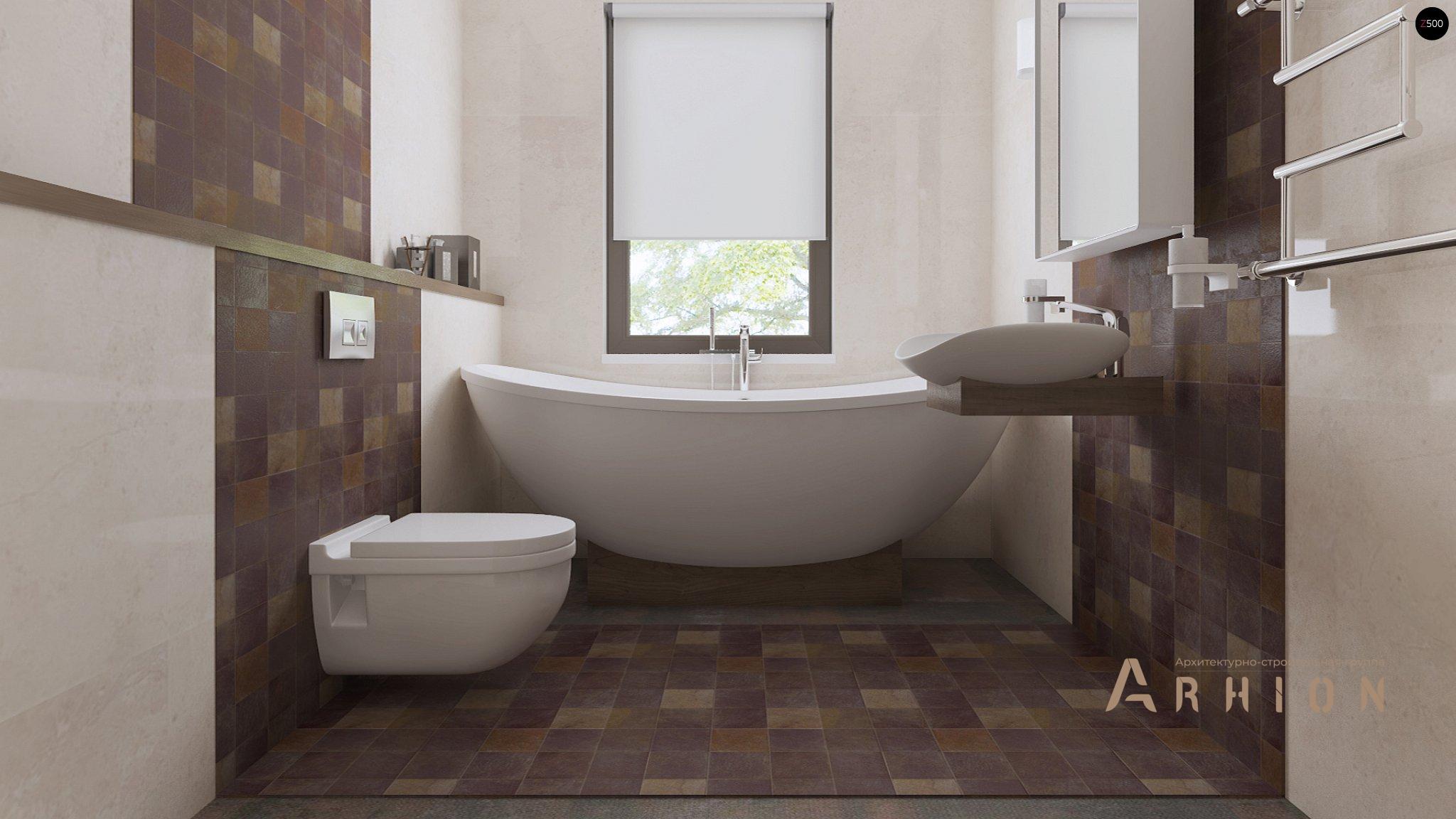 8. Проект одноэтажного дома в современном стиле с четырехскатной, Z203, площадью - 168 кв c терассой, гаражом