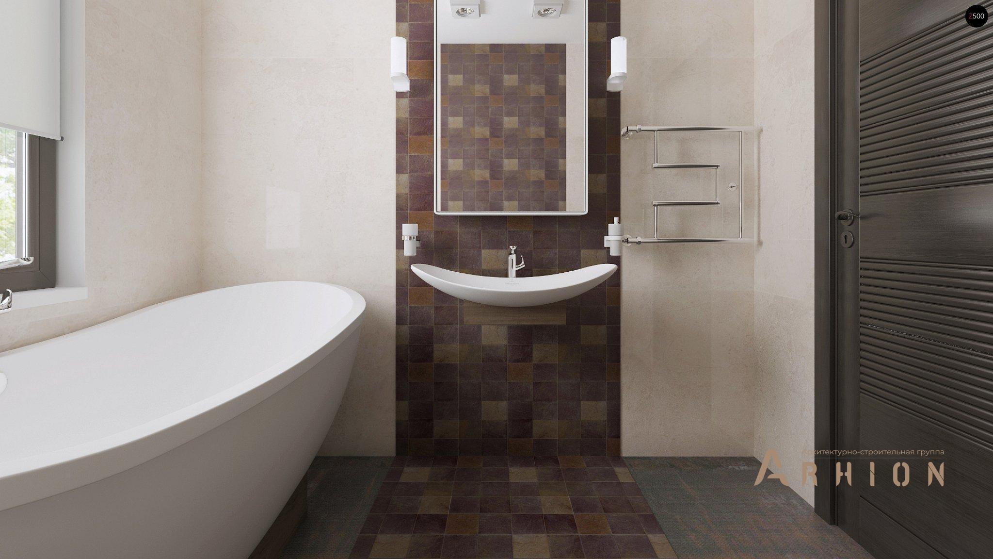 9. Проект одноэтажного дома в современном стиле с четырехскатной, Z203, площадью - 168 кв c терассой, гаражом