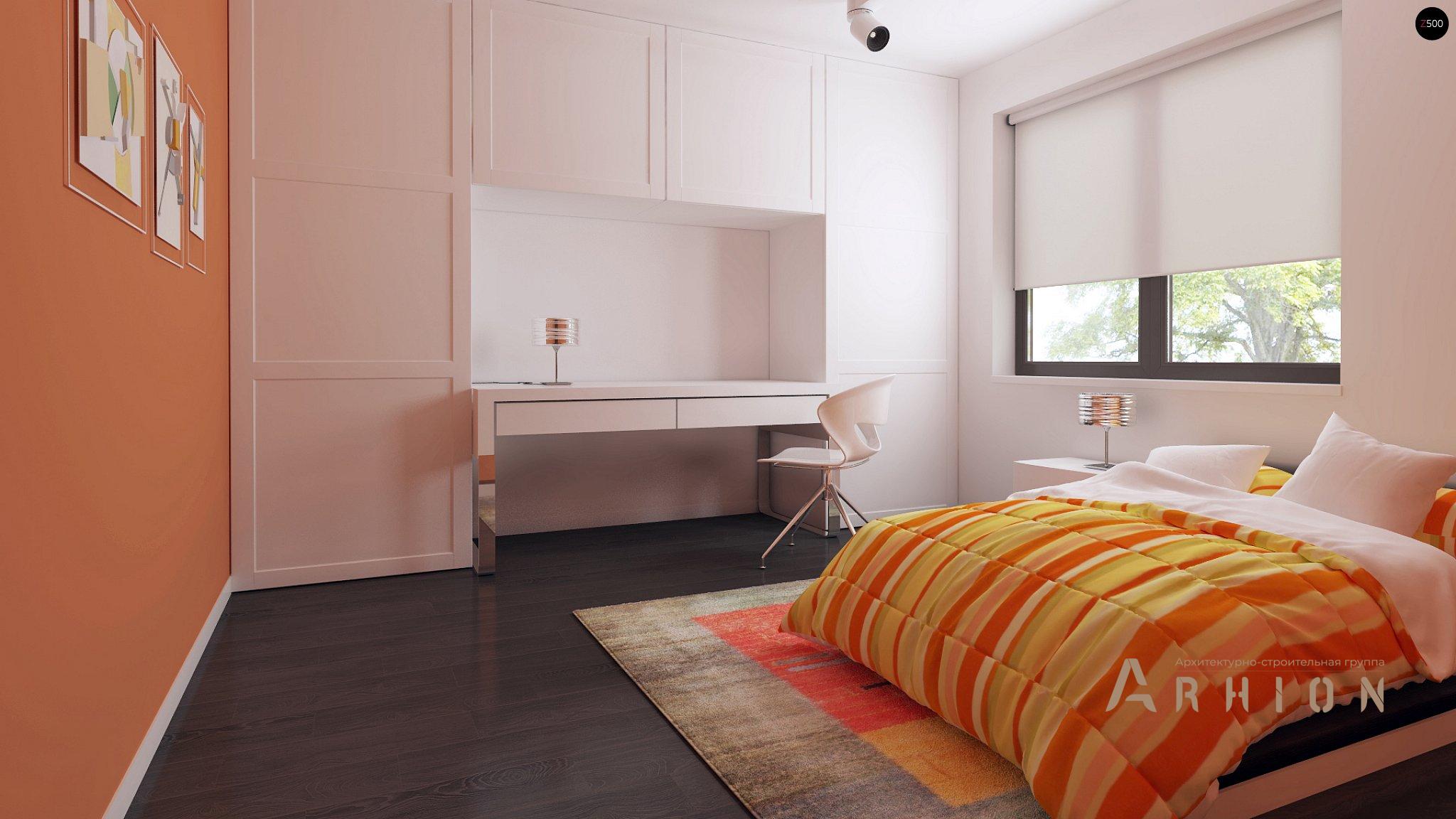 11. Проект одноэтажного дома в современном стиле с четырехскатной, Z203, площадью - 168 кв c терассой, гаражом