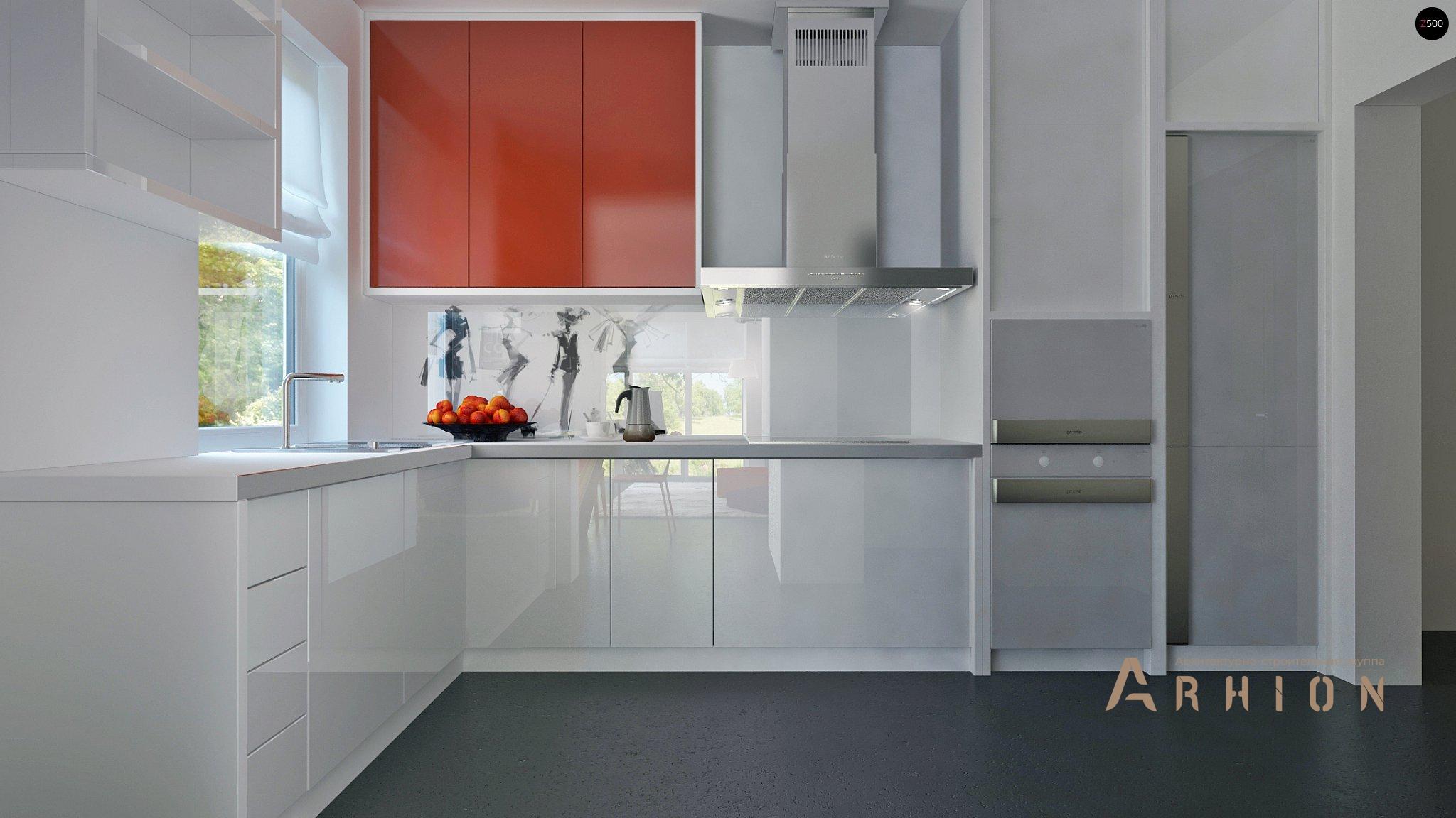 5. Проект одноэтажного дома в современном стиле с четырехскатной, Z204, площадью - 150 кв c терассой, гаражом