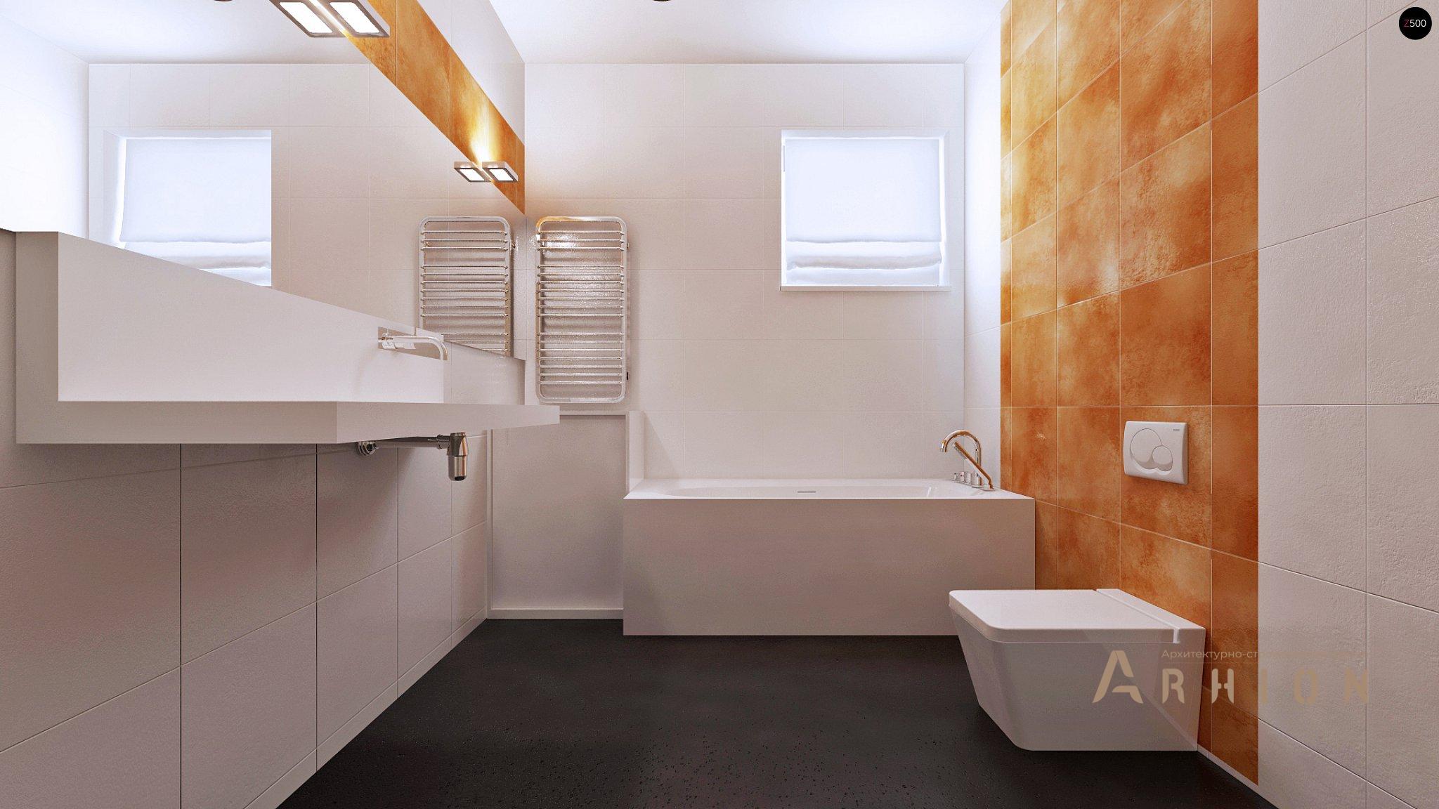 10. Проект одноэтажного дома в современном стиле с четырехскатной, Z204, площадью - 150 кв c терассой, гаражом