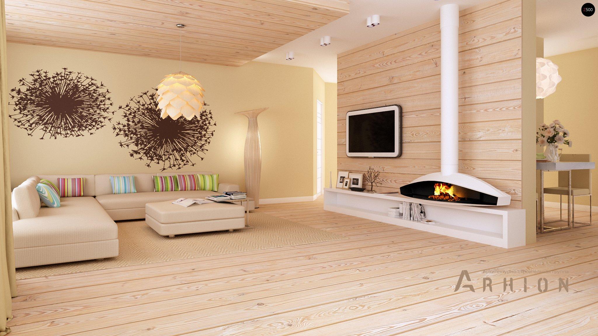 3. Проект одноэтажного дома в современном стиле с четырехскатной, Z207, площадью - 176 кв c терассой, гаражом