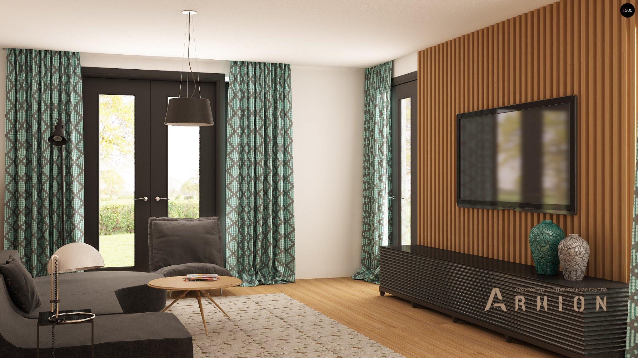 3. Проект одноэтажного дома в современном стиле с четырехскатной, Z209, площадью - 173 кв c терассой, гаражом