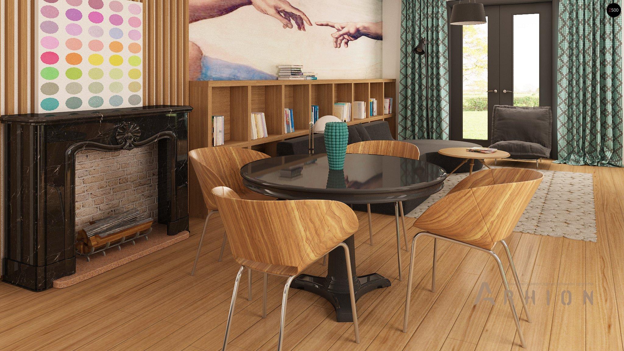 4. Проект одноэтажного дома в современном стиле с четырехскатной, Z209, площадью - 173 кв c терассой, гаражом