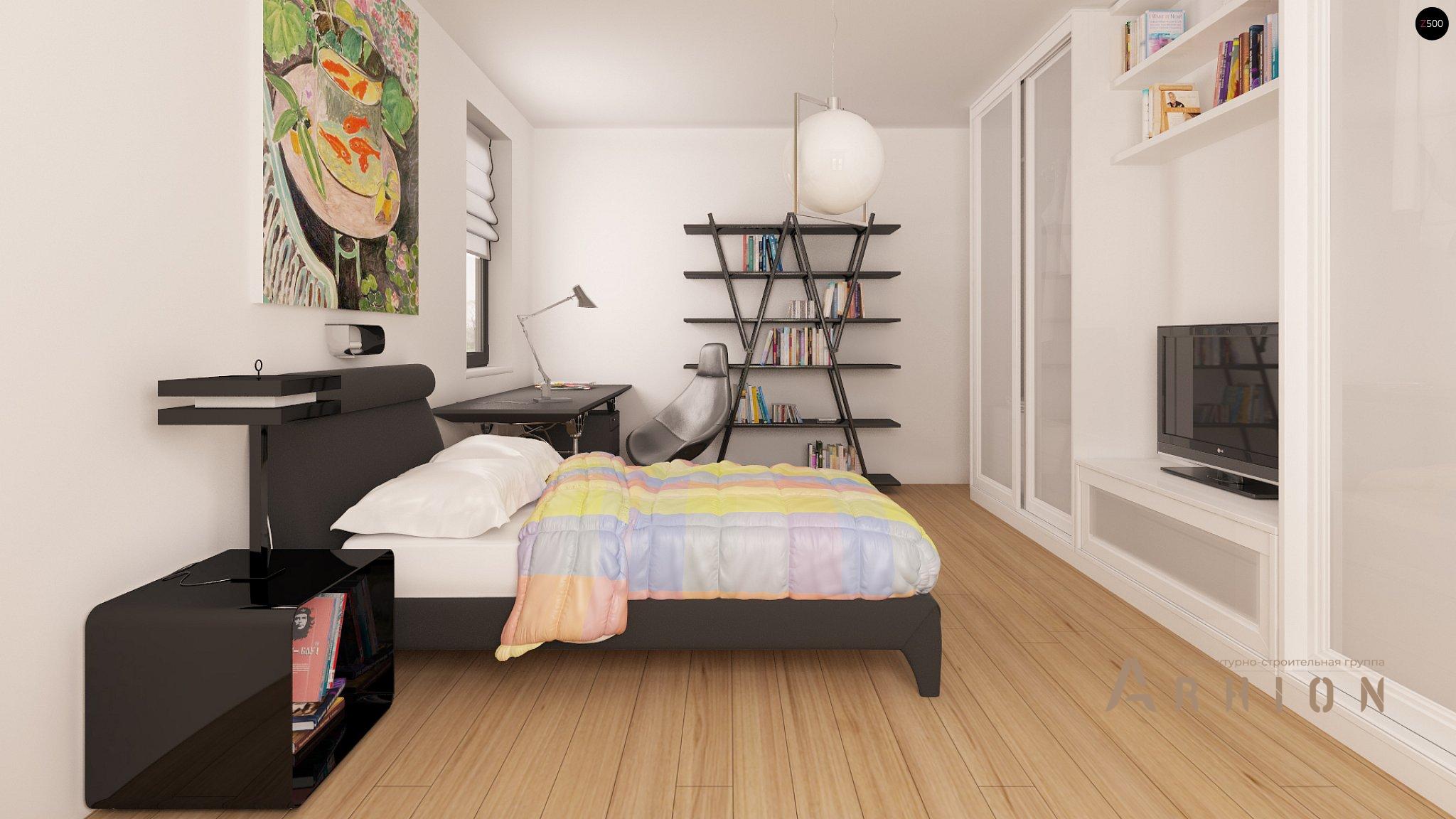 7. Проект одноэтажного дома в современном стиле с четырехскатной, Z209, площадью - 173 кв c терассой, гаражом