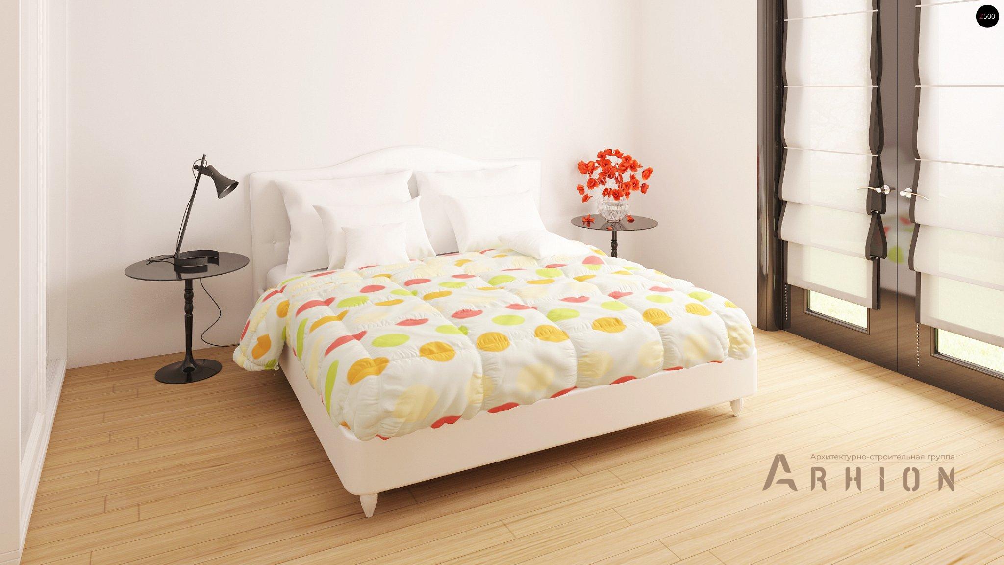 8. Проект одноэтажного дома в современном стиле с четырехскатной, Z209, площадью - 173 кв c терассой, гаражом