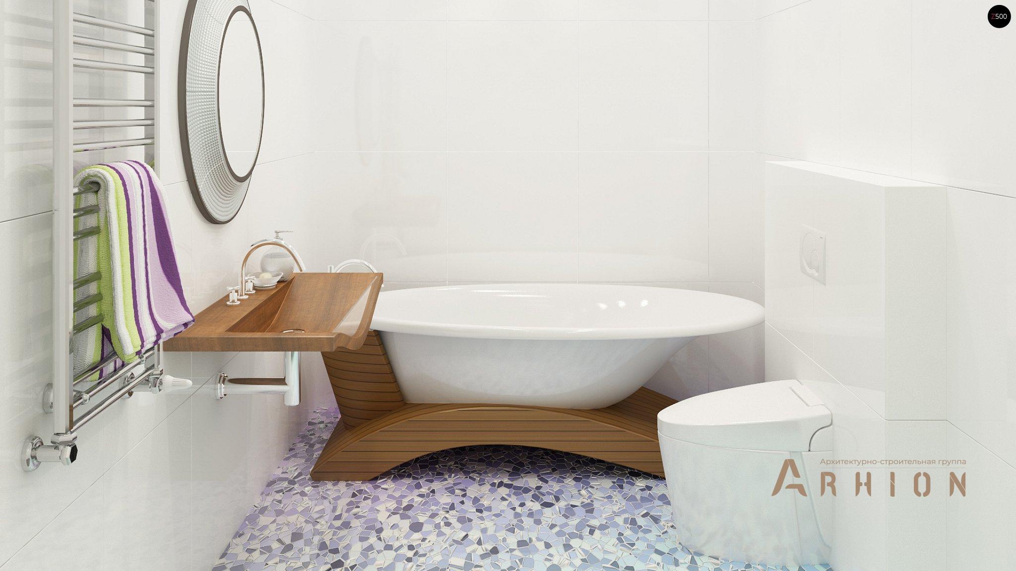 11. Проект одноэтажного дома в современном стиле с четырехскатной, Z209, площадью - 173 кв c терассой, гаражом