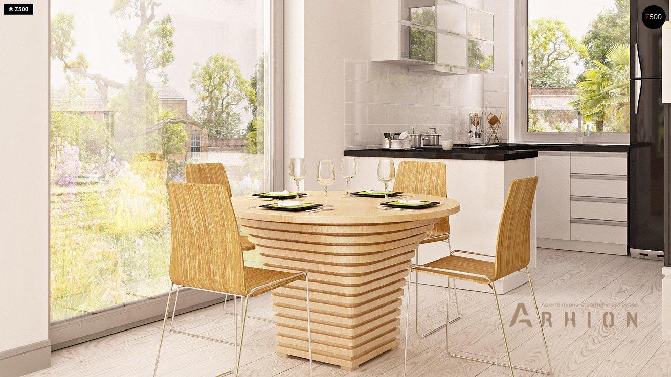 17. Проект одноэтажного дома в современном стиле с двускатной кровлей, Z216, площадью - 100 кв c мансардой