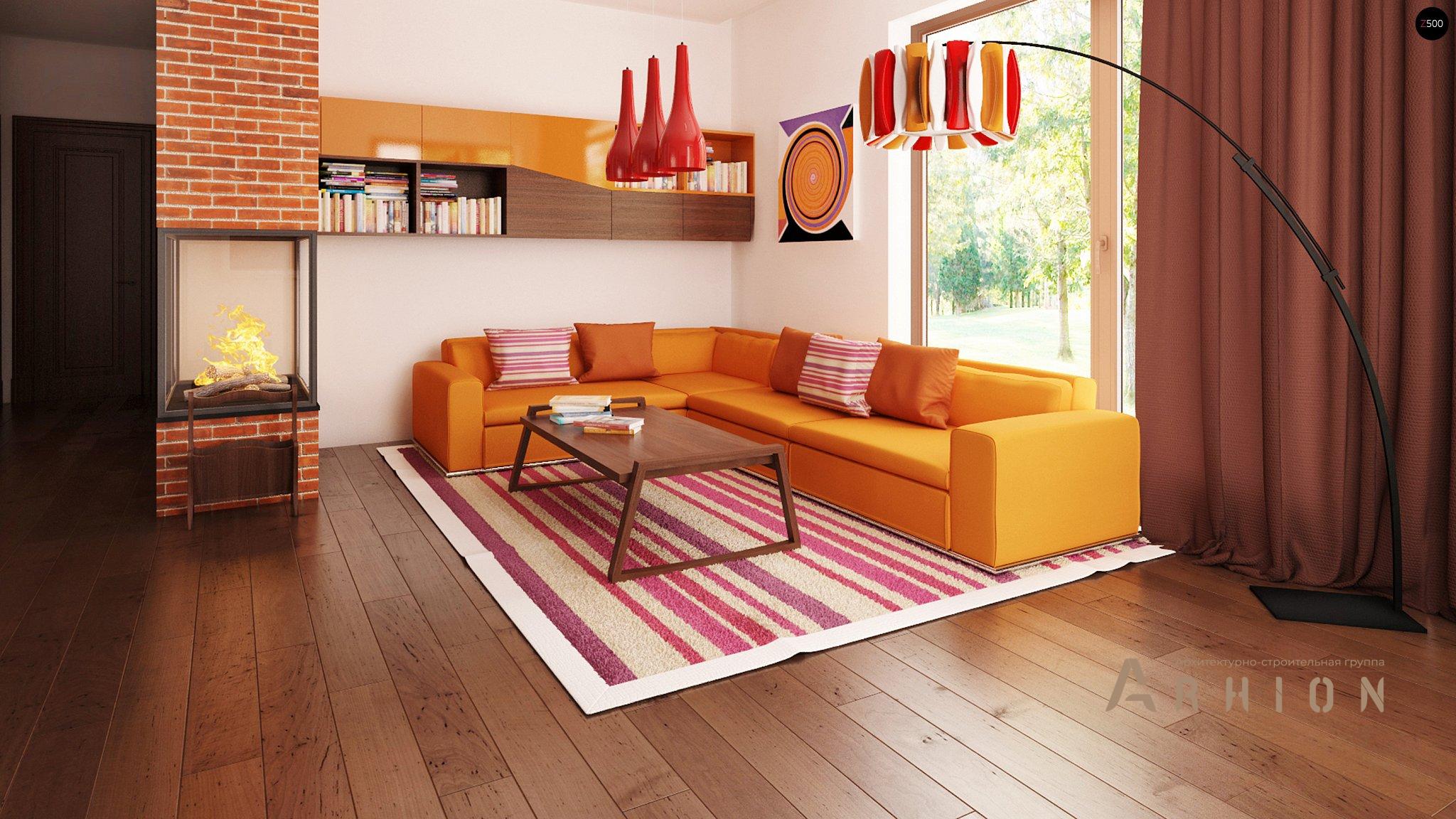 3. Проект одноэтажного дома в стиле барн с двускатной кровлей, Z222, площадью - 169 кв c мансардой, терассой, гаражом