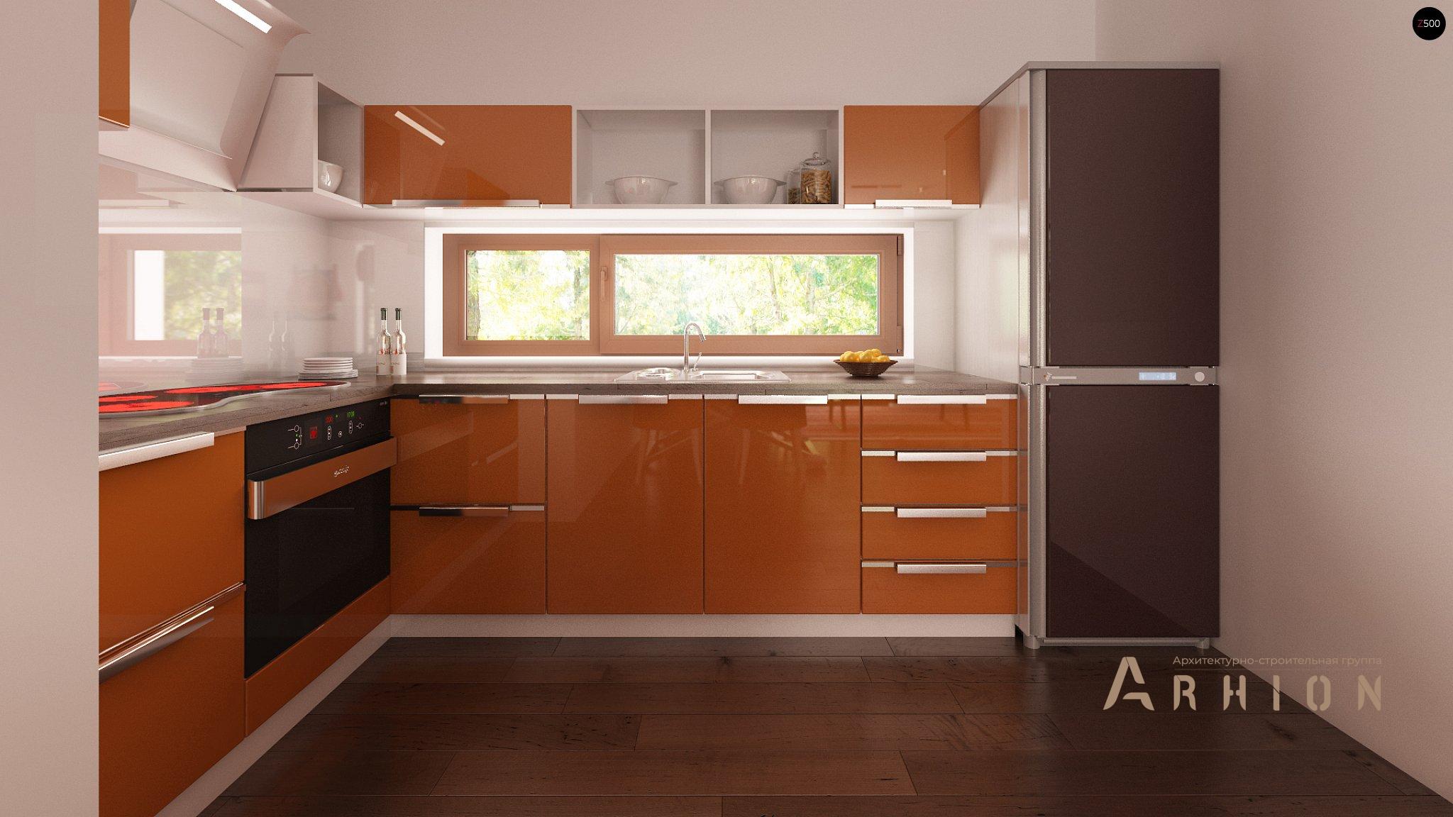 5. Проект одноэтажного дома в стиле барн с двускатной кровлей, Z222, площадью - 169 кв c мансардой, терассой, гаражом