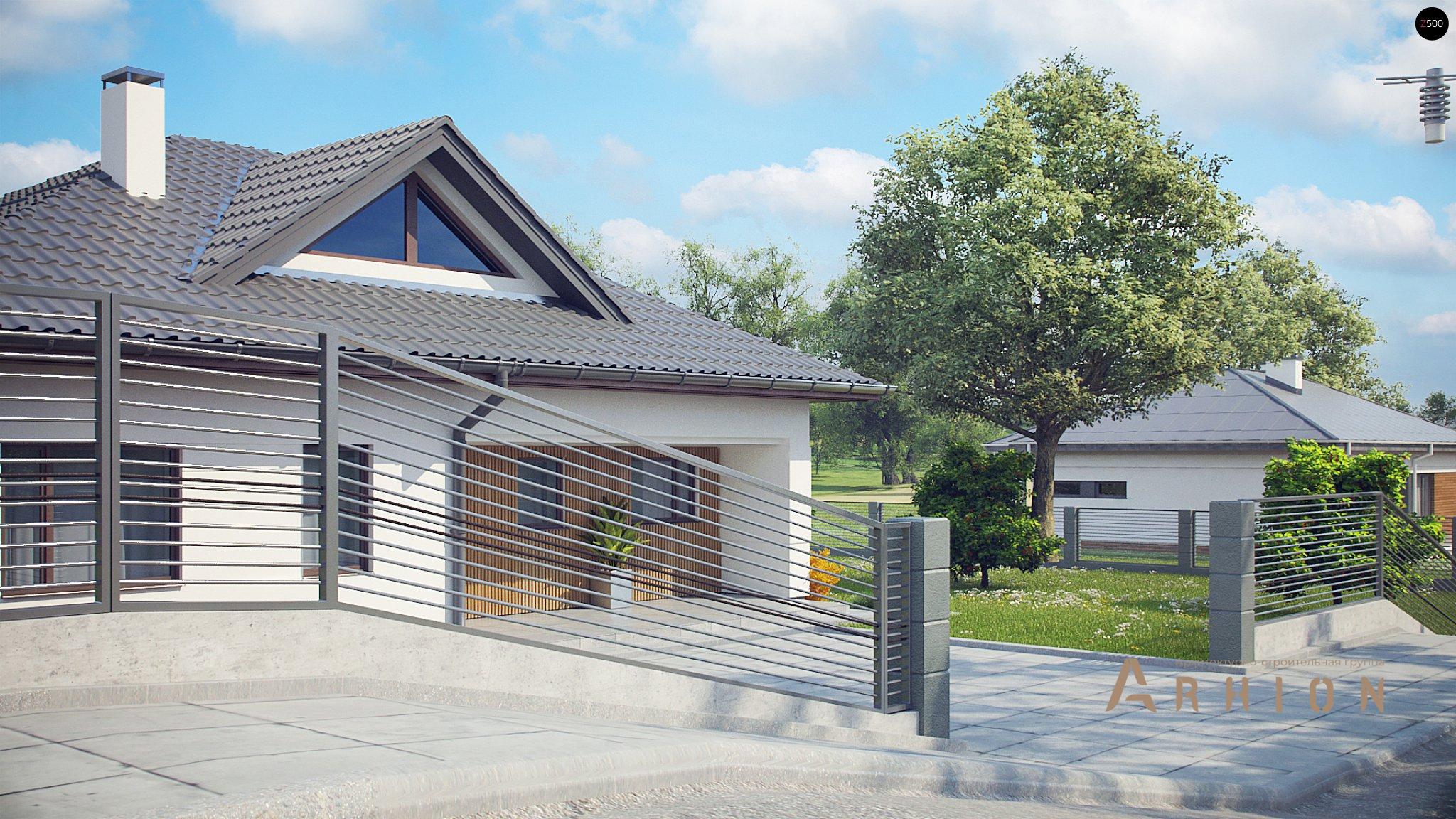 4. Проект одноэтажного дома в современном стиле с плоской кровлей , Z230, площадью - 111 кв c мансардой, терассой