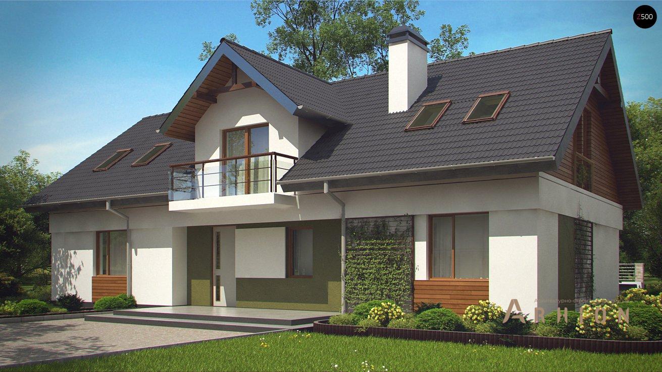 3. Проект одноэтажного дома в современном стиле с плоской кровлей , Z247, площадью - 233 кв c мансардой, терассой, балконом