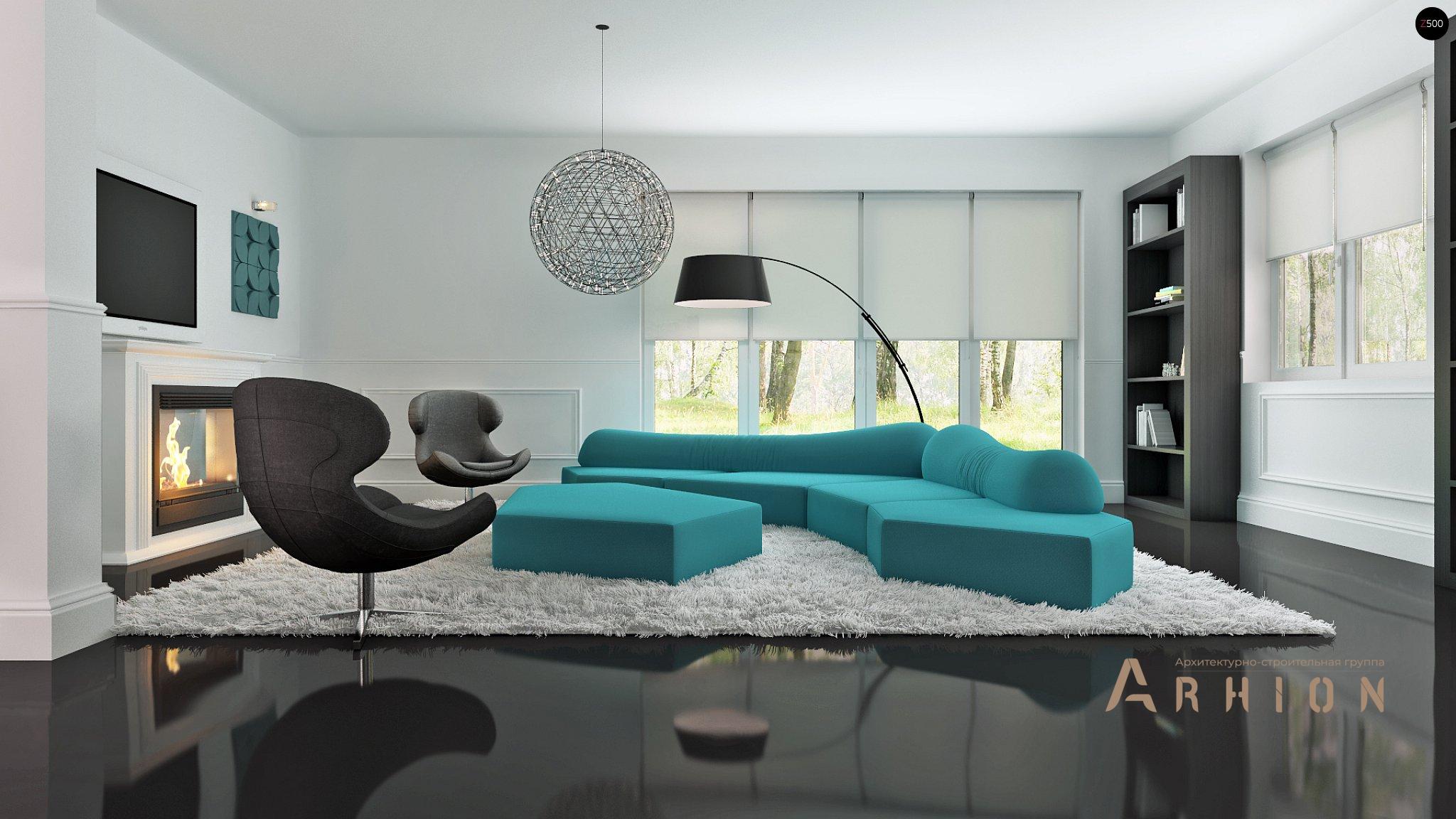 2. Проект одноэтажного дома в европейском стиле с четырехскатной, Z26, площадью - 213 кв c терассой, гаражом