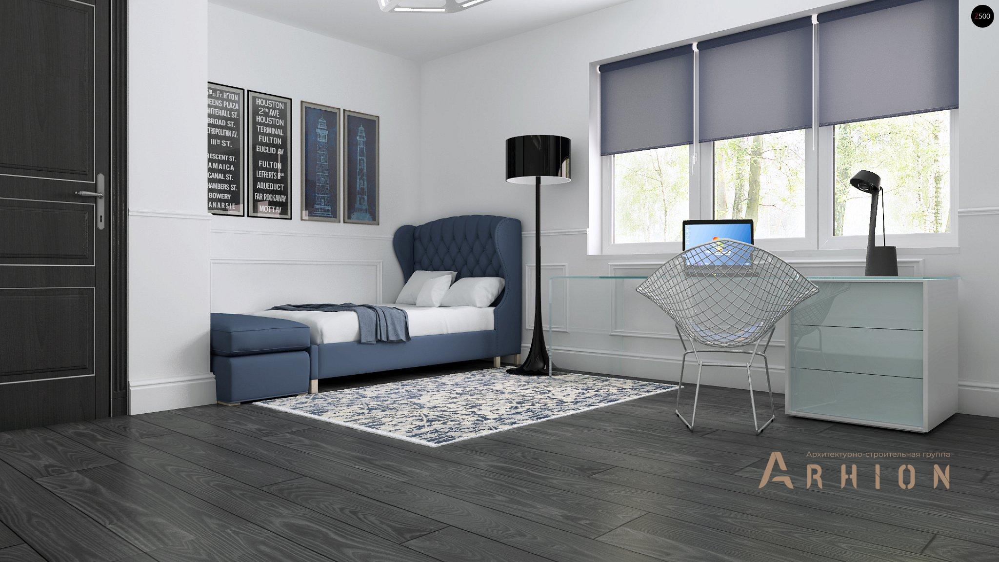 6. Проект одноэтажного дома в европейском стиле с четырехскатной, Z26, площадью - 213 кв c терассой, гаражом