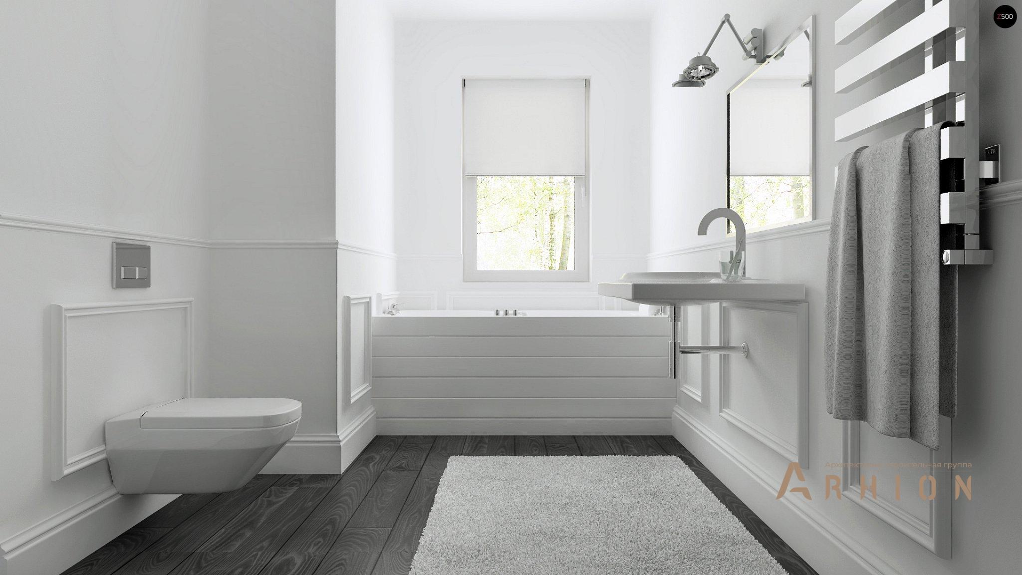 10. Проект одноэтажного дома в европейском стиле с четырехскатной, Z26, площадью - 213 кв c терассой, гаражом