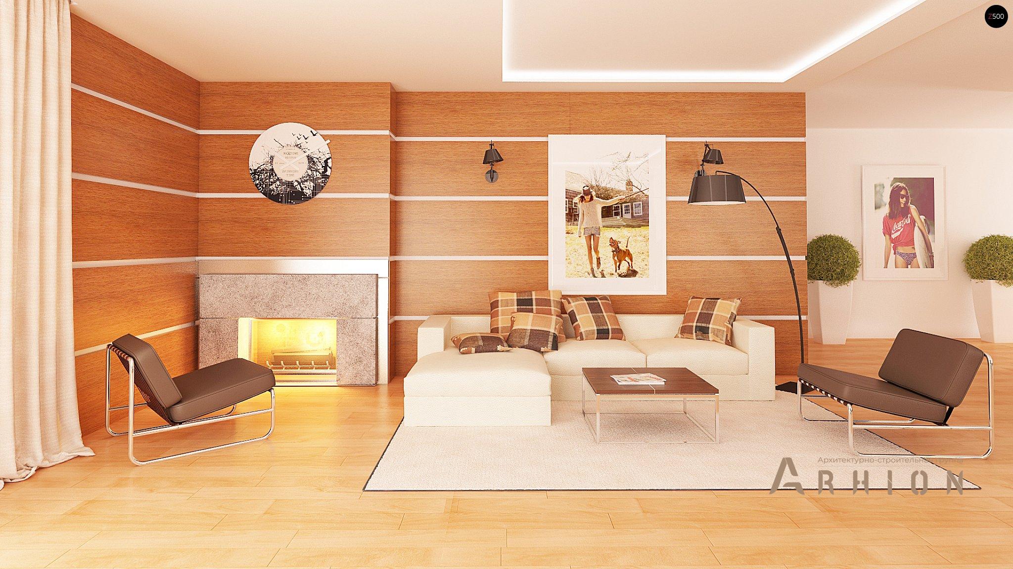 3. Проект одноэтажного дома в современном стиле с четырехскатной, Z281, площадью - 189 кв c терассой, гаражом, эркером