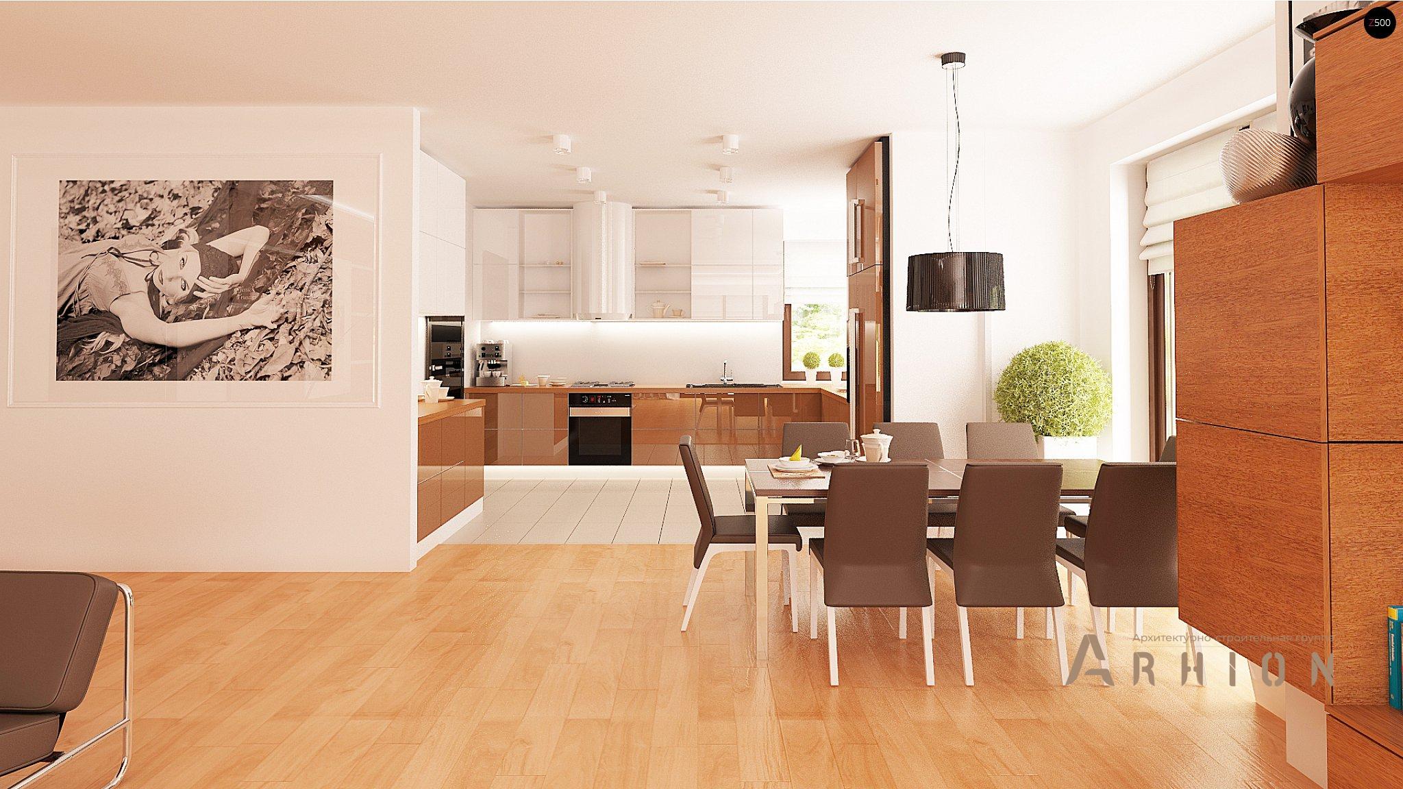 5. Проект одноэтажного дома в современном стиле с четырехскатной, Z281, площадью - 189 кв c терассой, гаражом, эркером