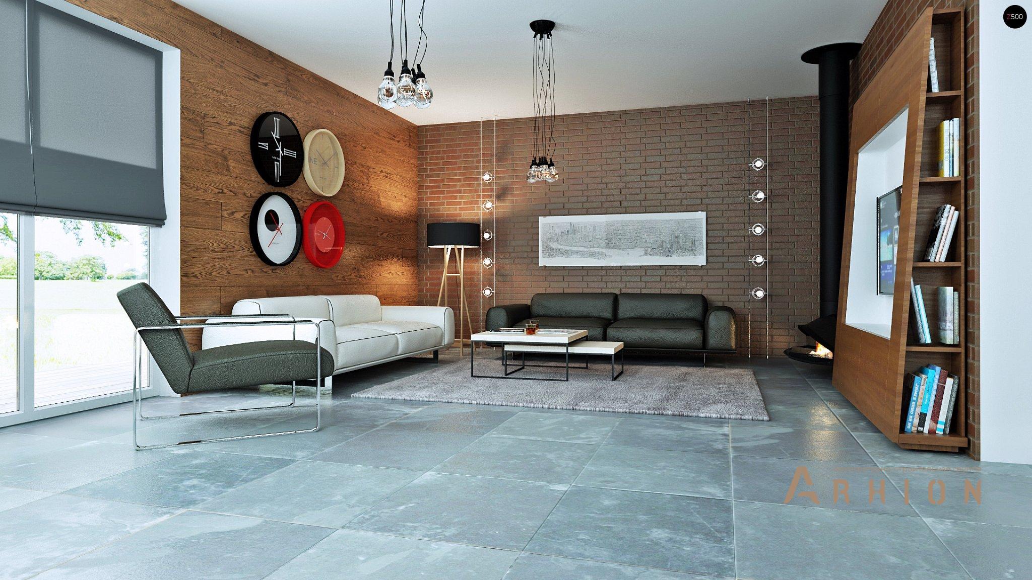 2. Проект одноэтажного дома в современном стиле с многоскатной кровлей, Z283, площадью - 201 кв c мансардой, терассой, балконом, гаражом