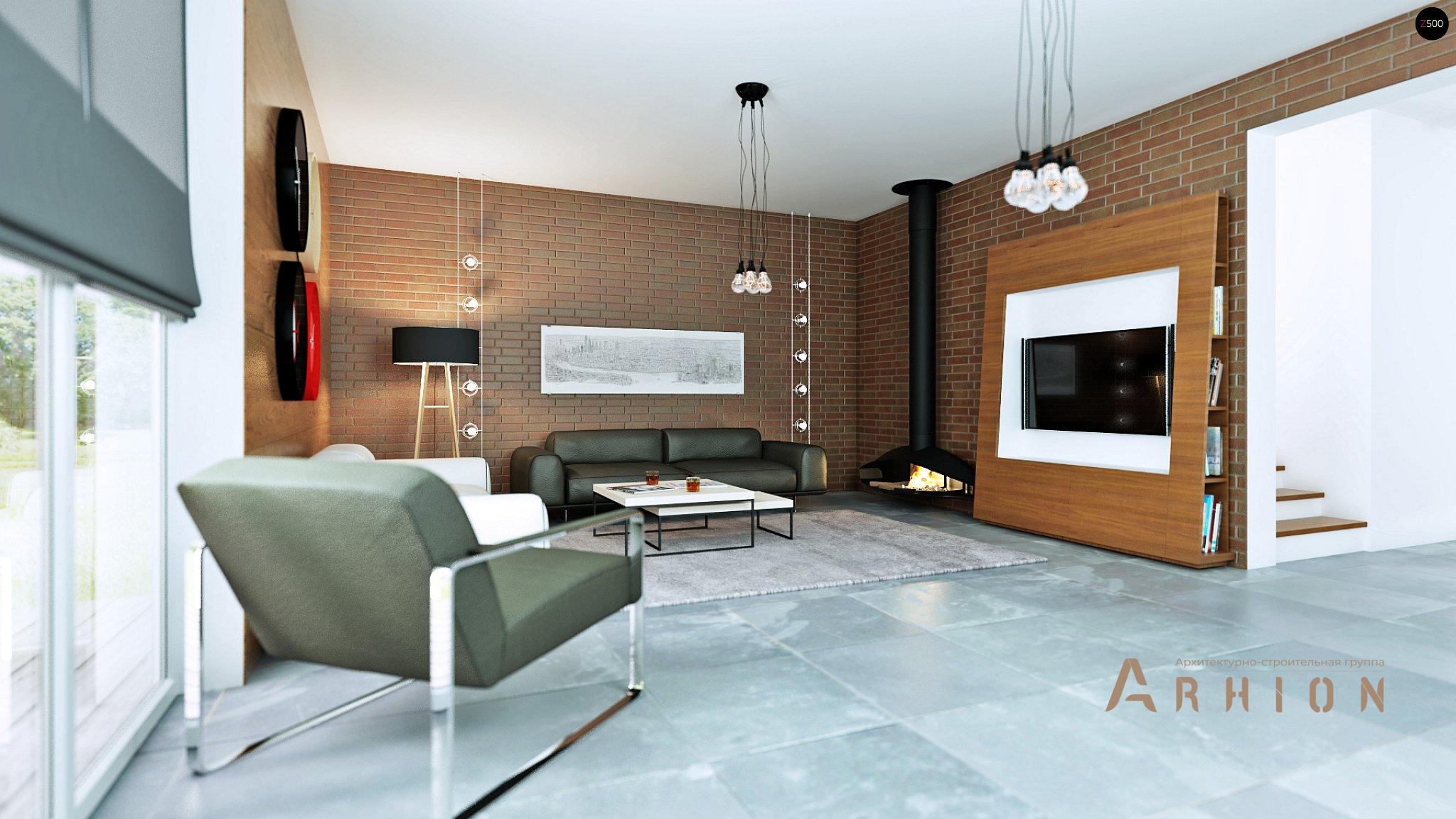 3. Проект одноэтажного дома в современном стиле с многоскатной кровлей, Z283, площадью - 201 кв c мансардой, терассой, балконом, гаражом