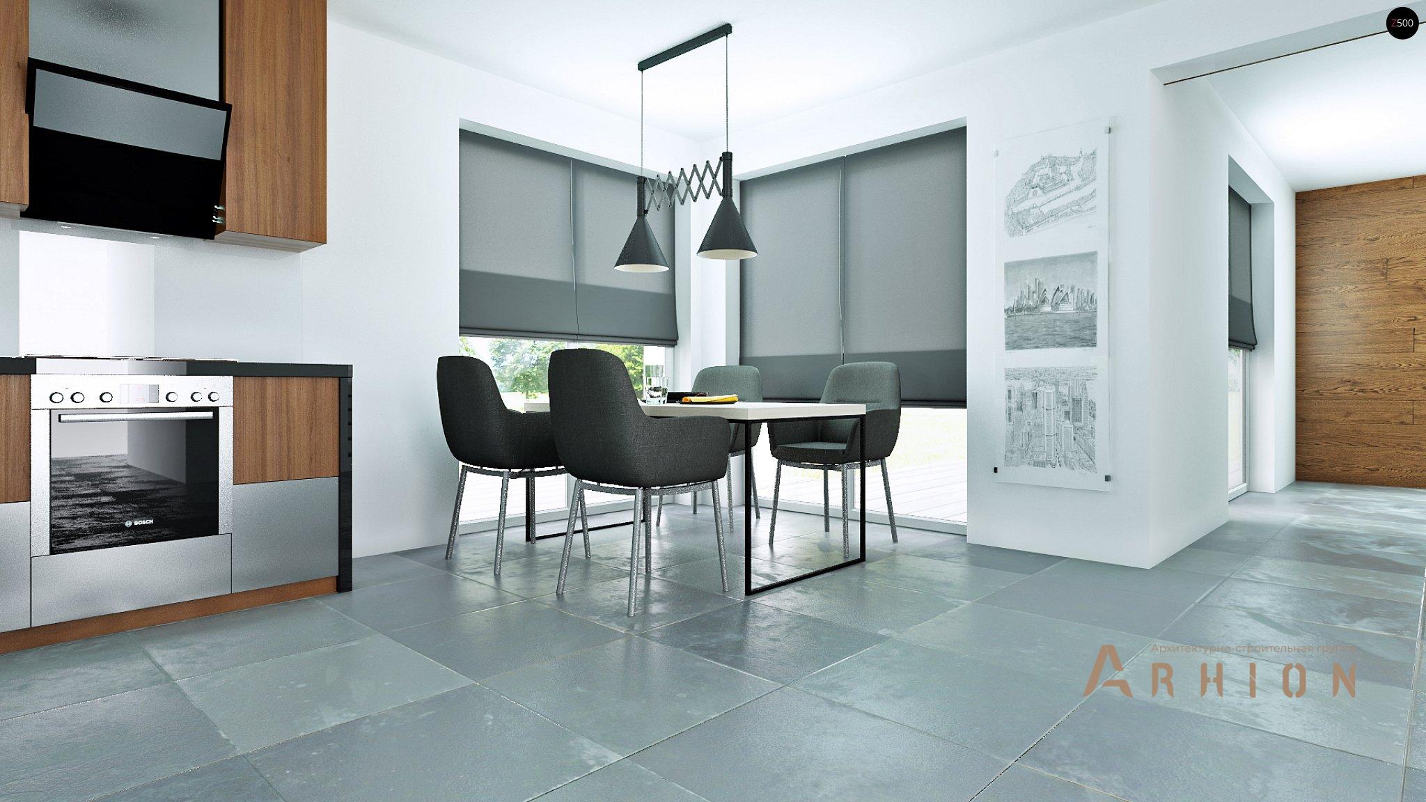 4. Проект одноэтажного дома в современном стиле с многоскатной кровлей, Z283, площадью - 201 кв c мансардой, терассой, балконом, гаражом