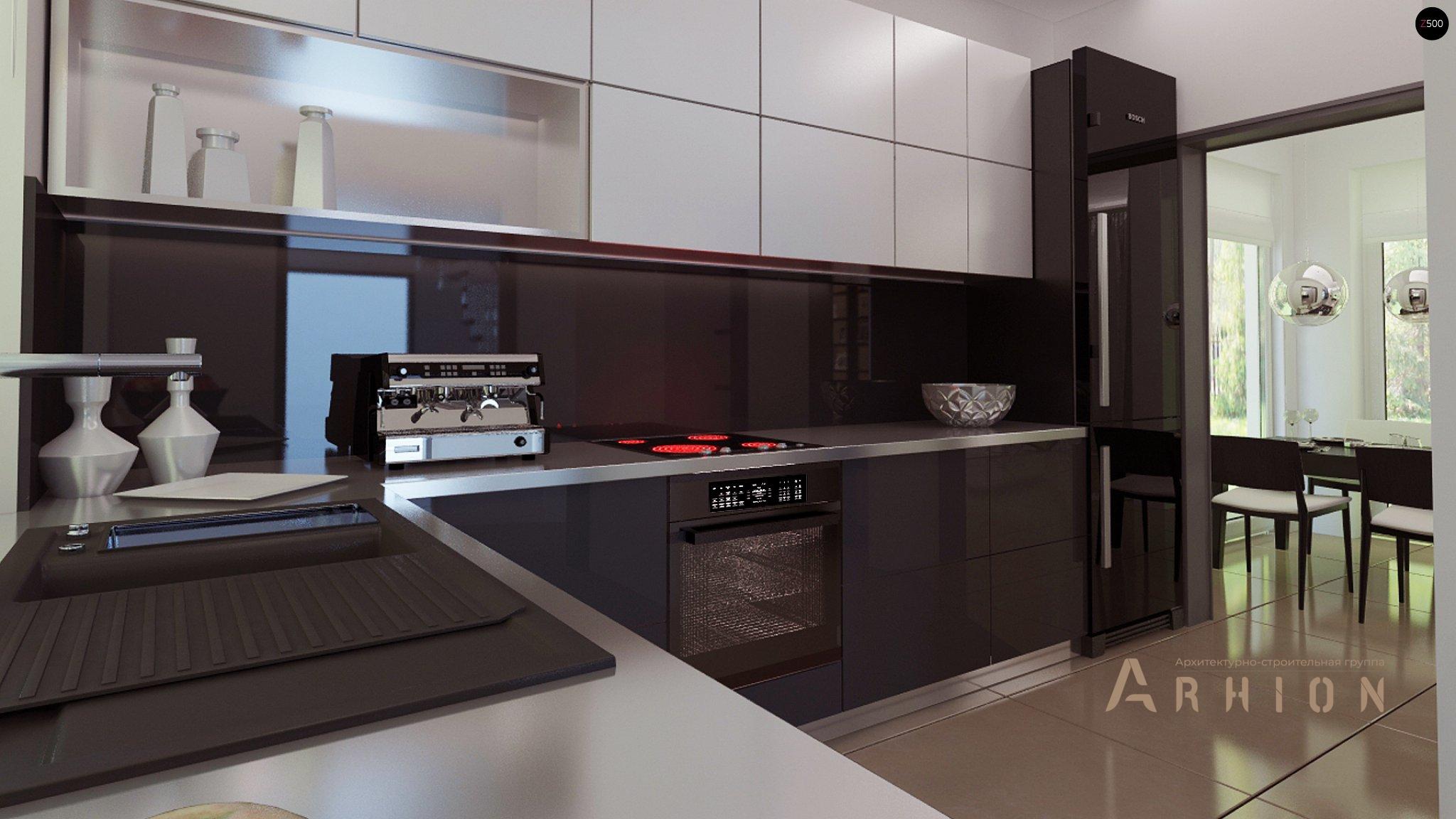 9. Проект одноэтажного дома в современном стиле с многоскатной кровлей, Z284, площадью - 226 кв c мансардой, терассой, балконом, гаражом, эркером