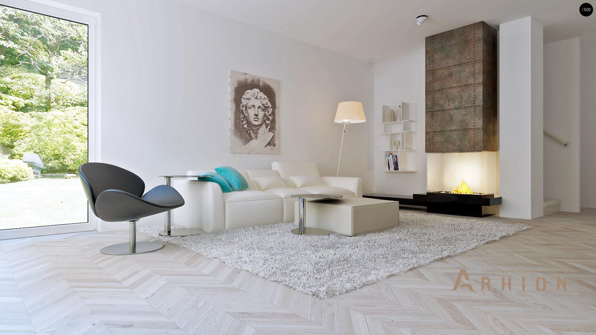 2. Проект двухэтажного дома в современном стиле с четырехскатной, Z295, площадью - 115 кв c терассой, балконом