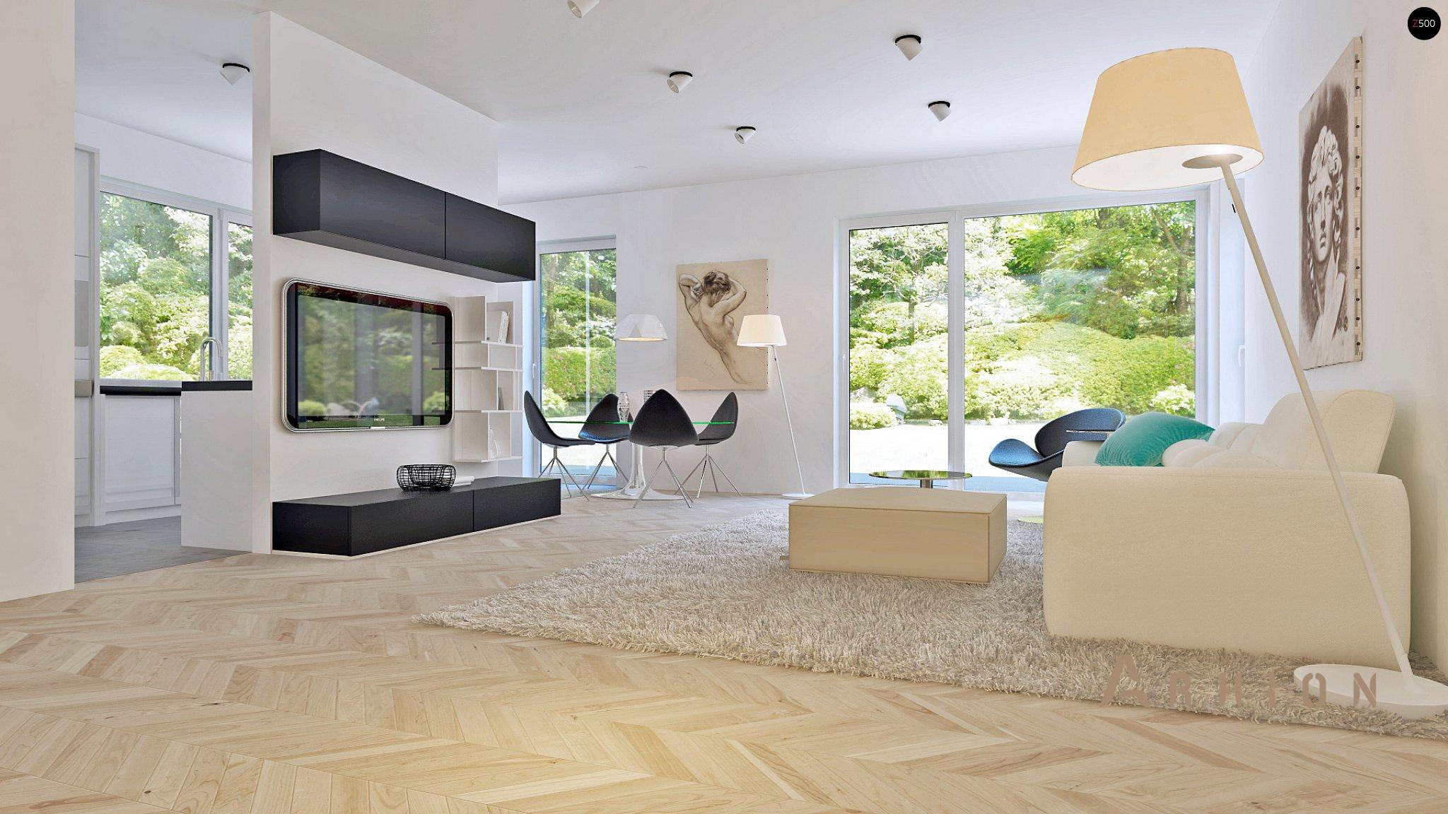 3. Проект двухэтажного дома в современном стиле с четырехскатной, Z295, площадью - 115 кв c терассой, балконом