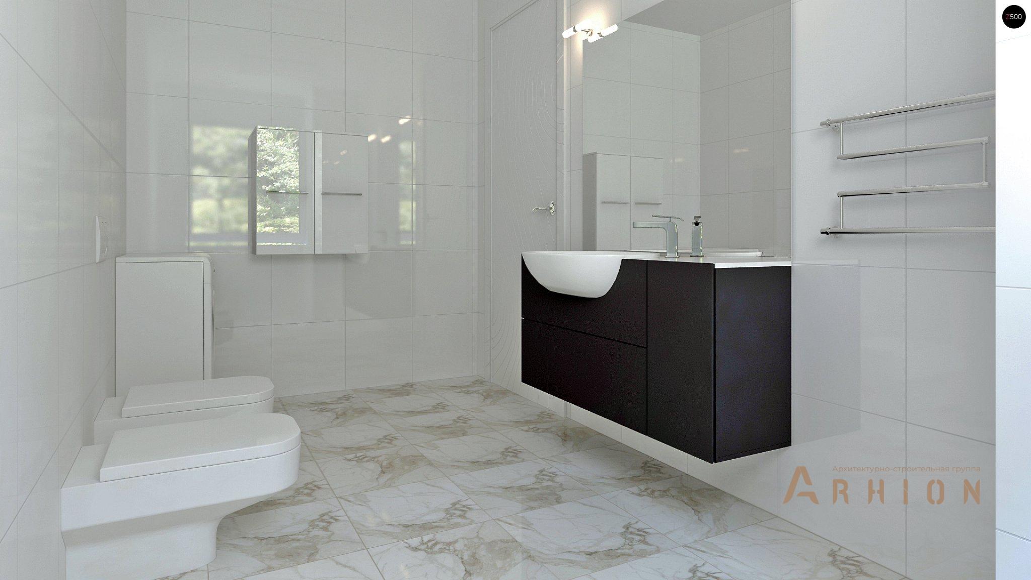 8. Проект двухэтажного дома в современном стиле с четырехскатной, Z295, площадью - 115 кв c терассой, балконом