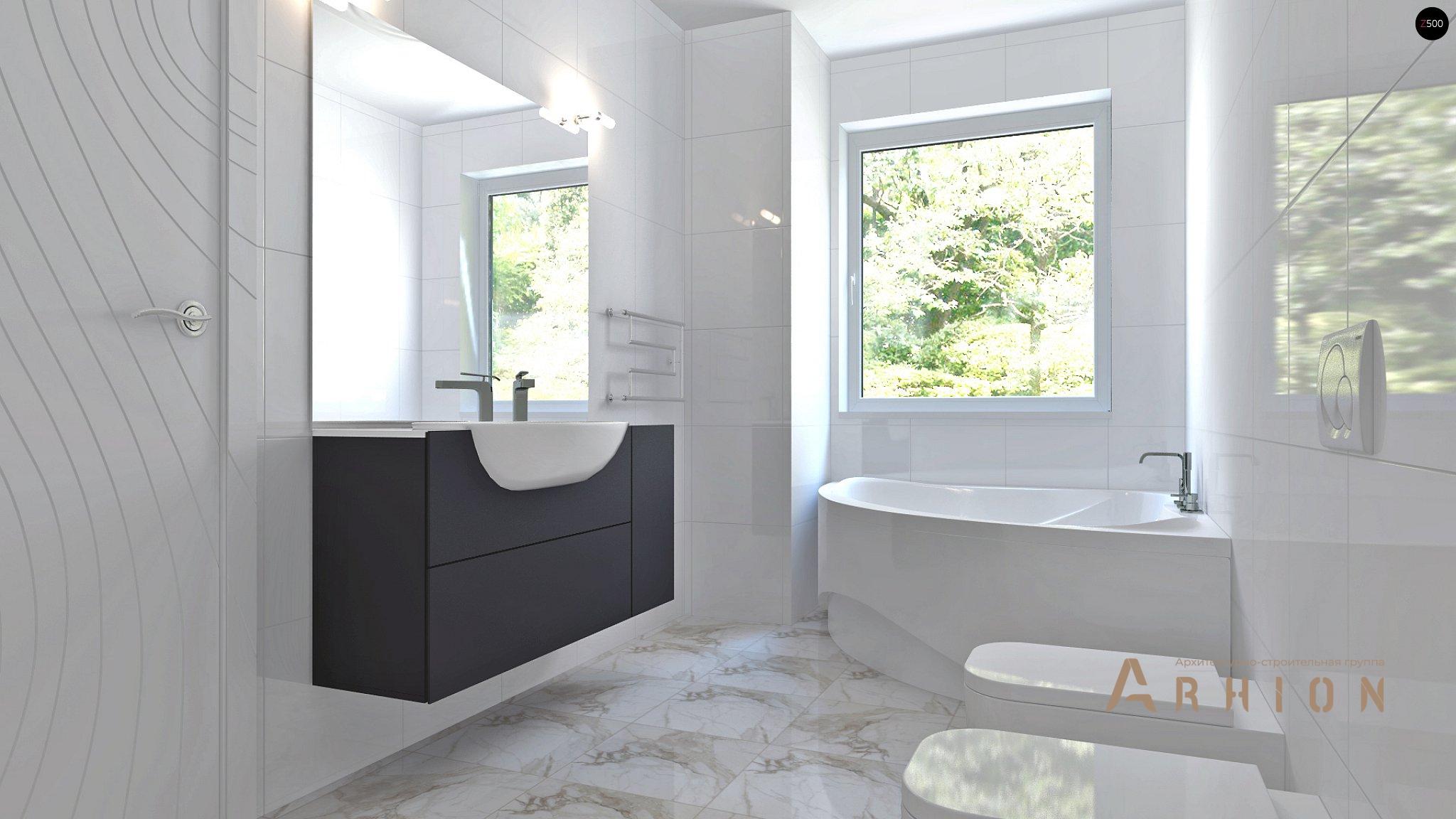 9. Проект двухэтажного дома в современном стиле с четырехскатной, Z295, площадью - 115 кв c терассой, балконом