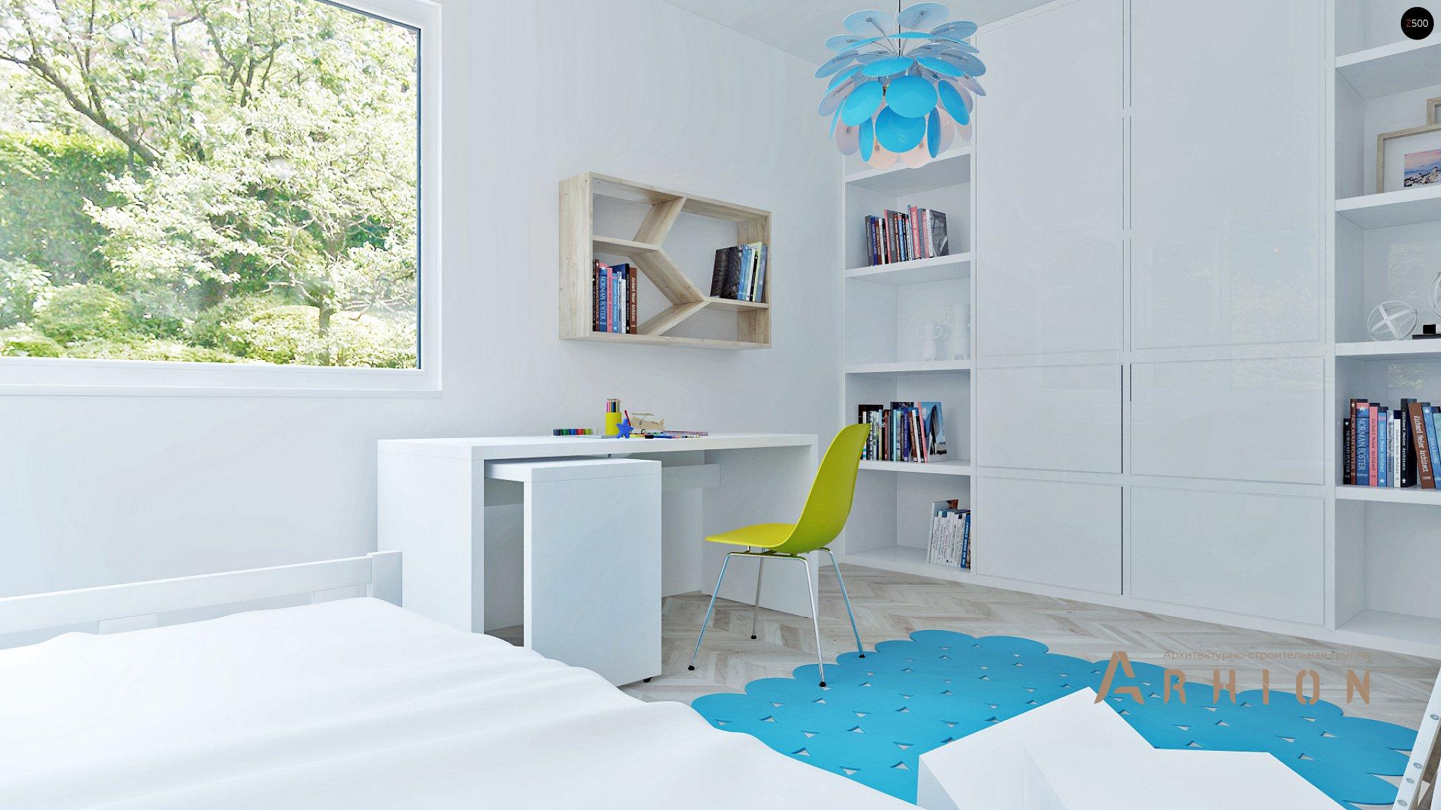 11. Проект двухэтажного дома в современном стиле с четырехскатной, Z295, площадью - 115 кв c терассой, балконом