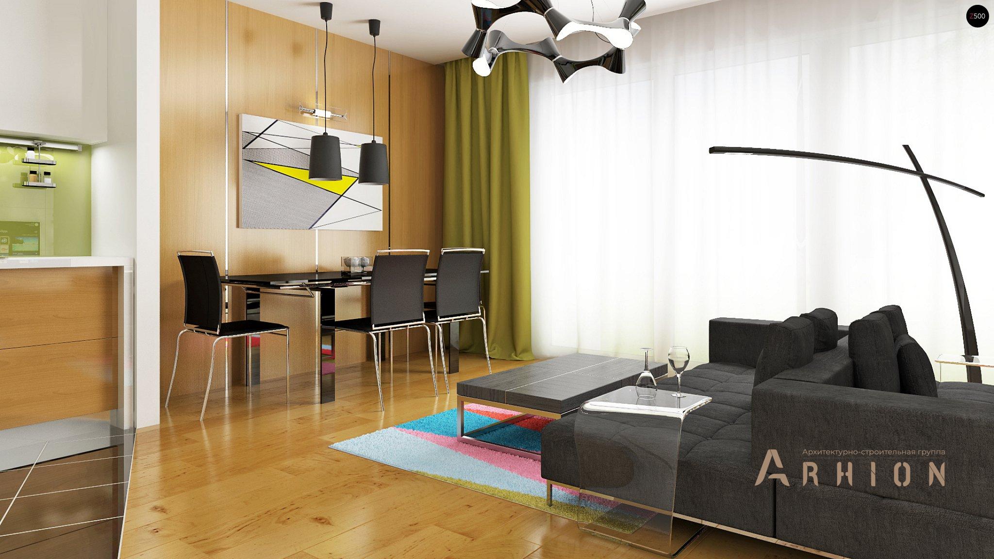 2. Проект одноэтажного дома в европейском стиле с двускатной кровлей, Z43, площадью - 139 кв c мансардой, терассой, балконом, гаражом, эркером